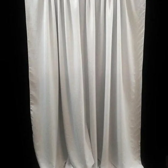 1pc - Scuba (Wrinkle-Free) Drapery Panel 10'Tall x 58" wide - Ivory