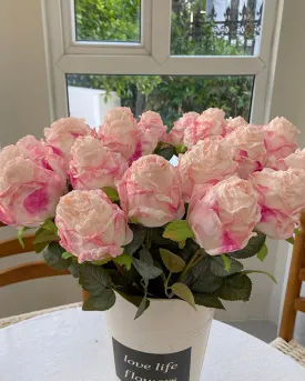 7Pcs Artificial Curly Rose Vintage Flowers Wedding Supplies Home Decorations