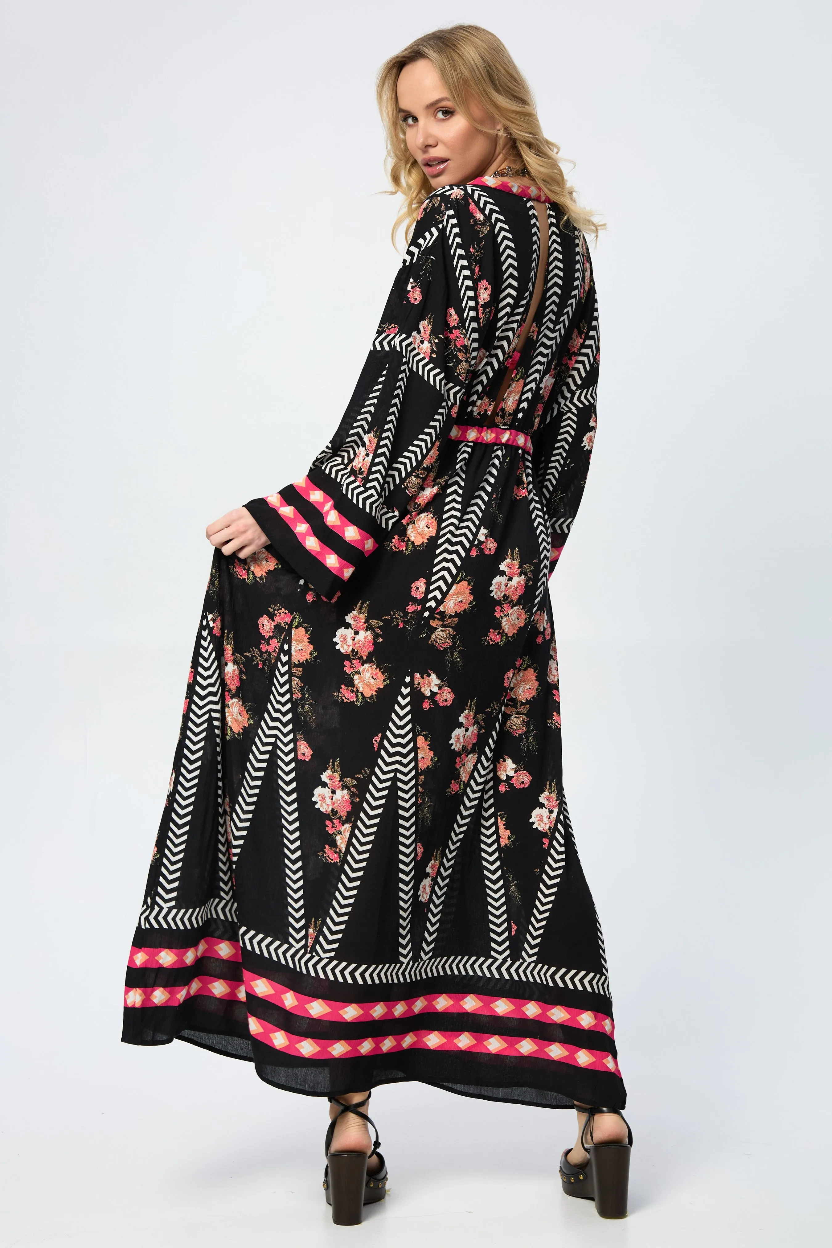 Aztec Floral Keyhole Kaftan