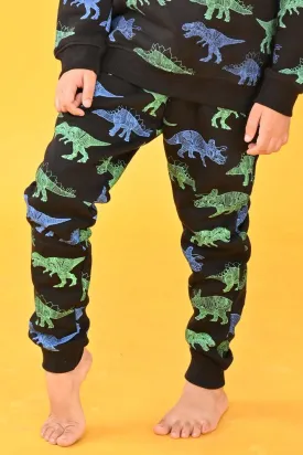 DINOSAUR BOYS BLACK JOGGER (FLEECE)