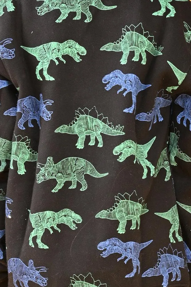 DINOSAUR BOYS BLACK JOGGER (FLEECE)