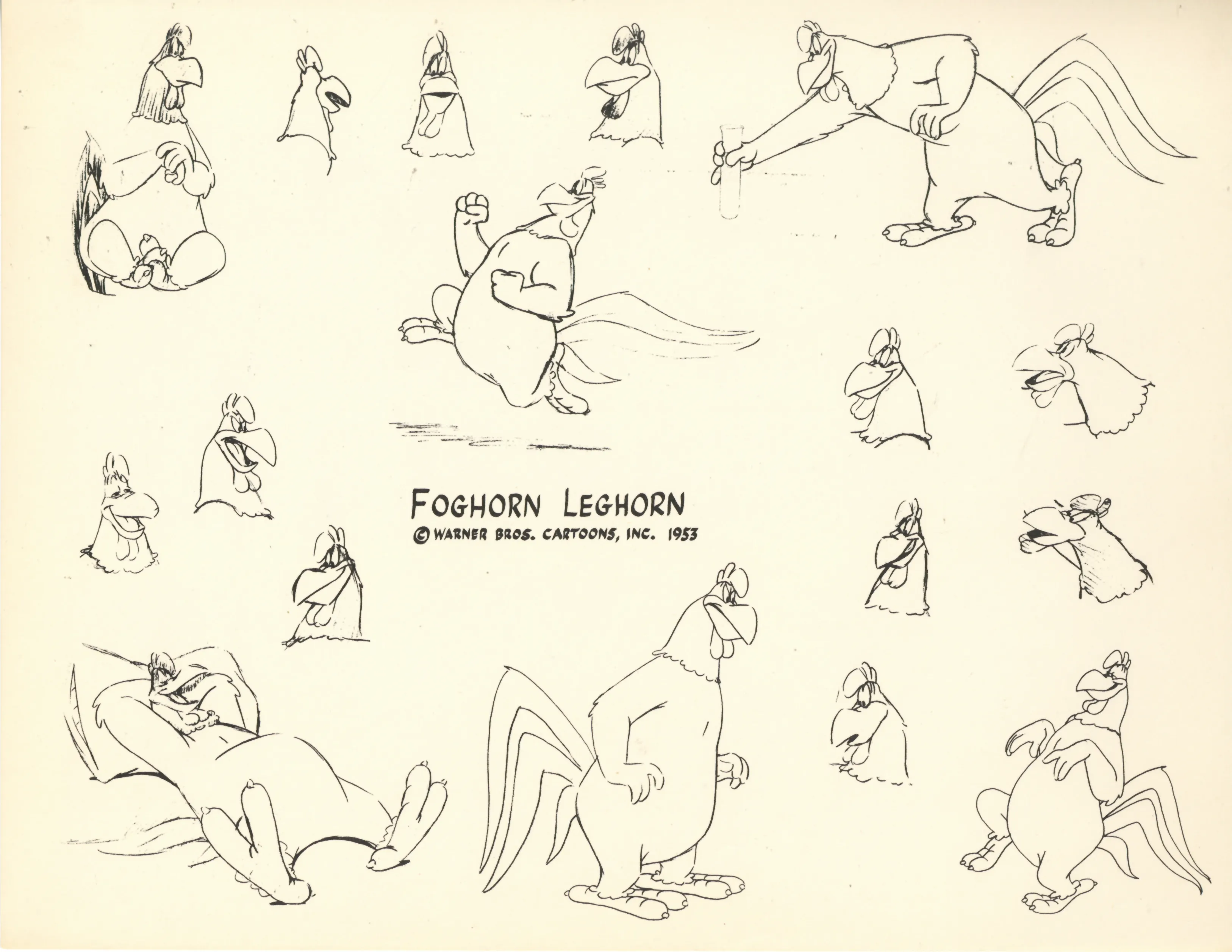 Foghorn Leghorn Original Stat Model Sheet
