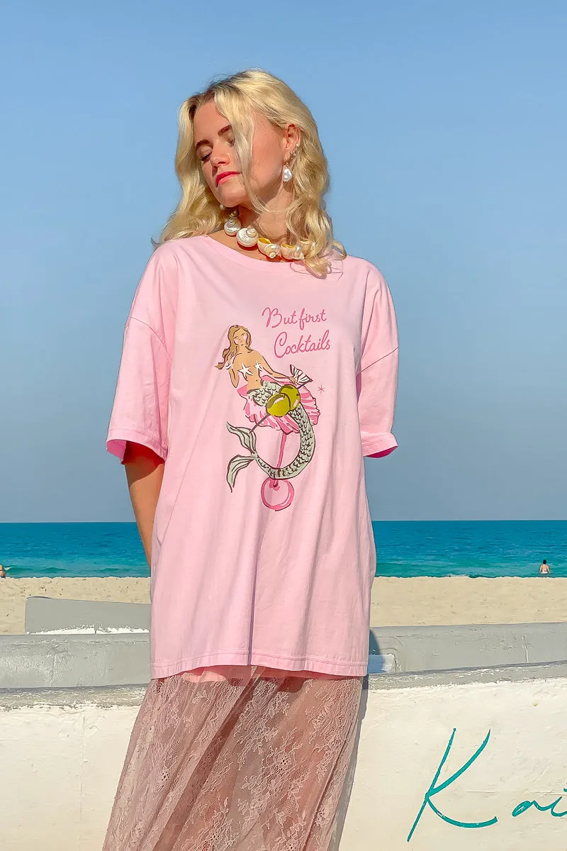Mermaid Cocktail T-Shirt | Pink W/S Pack of 5