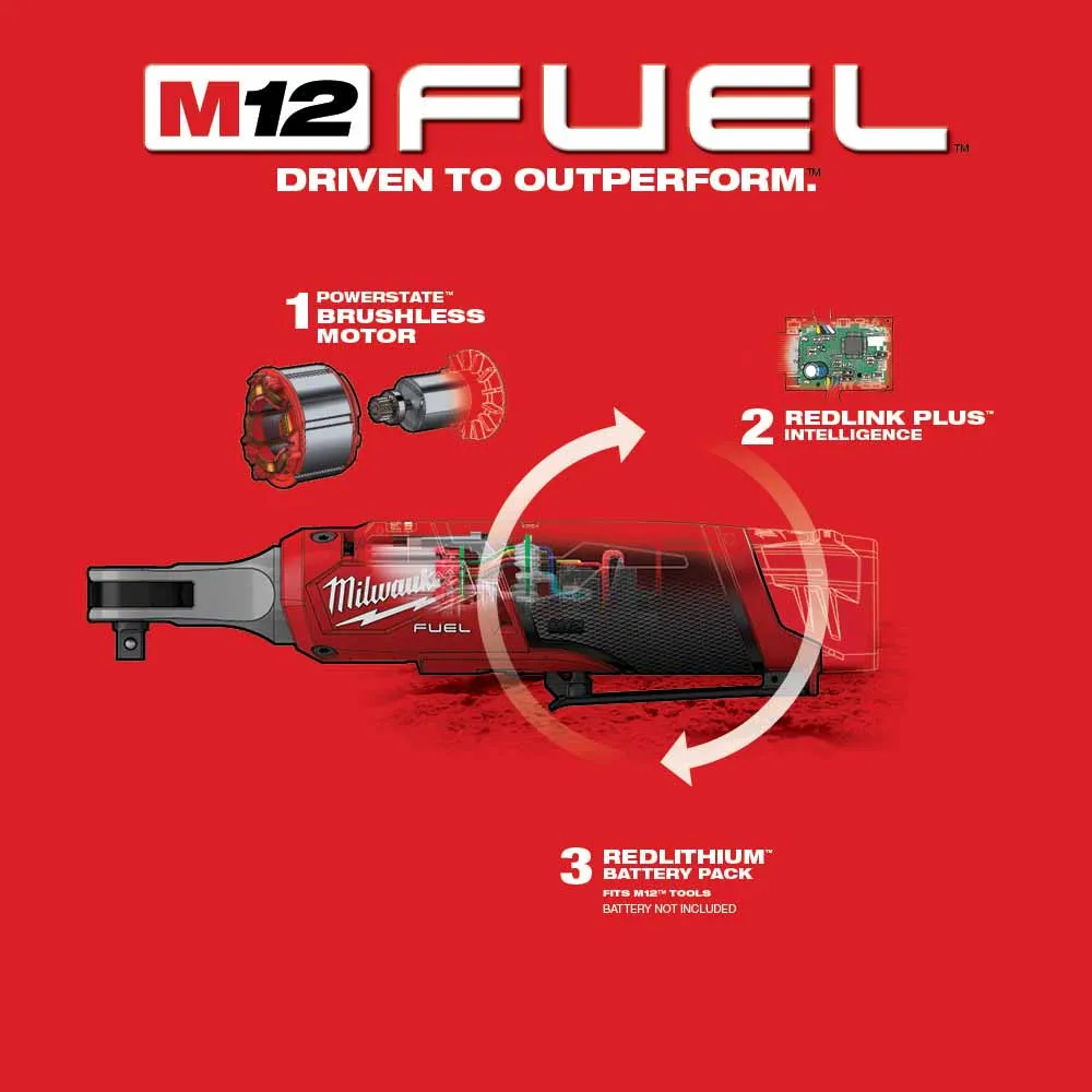 Milwaukee 2567-20 M12 FUEL™ 3/8" High Speed Ratchet (Bare Tool)