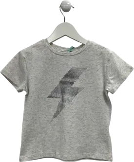 Mintie by Mint Velvet Grey Lightning Bolt T-shirt 3 Years