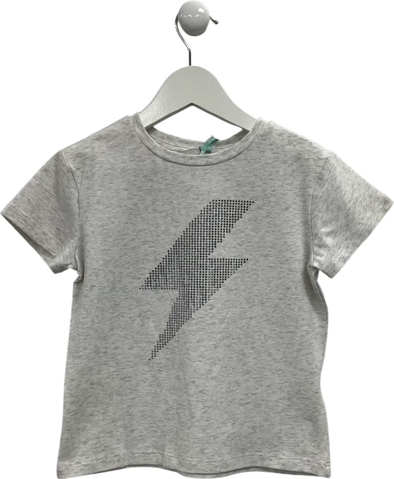 Mintie by Mint Velvet Grey Lightning Bolt T-shirt 3 Years