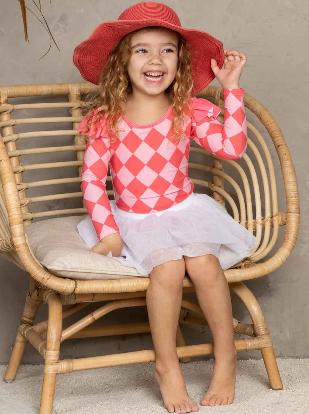 Plaid Diva One Piece Swimsuit And Tutu Skirt Set
