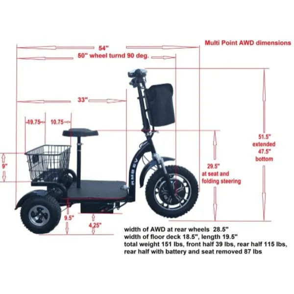 RMB EV Multi Point AWD KODIAK Scooter - AWD KODIAK