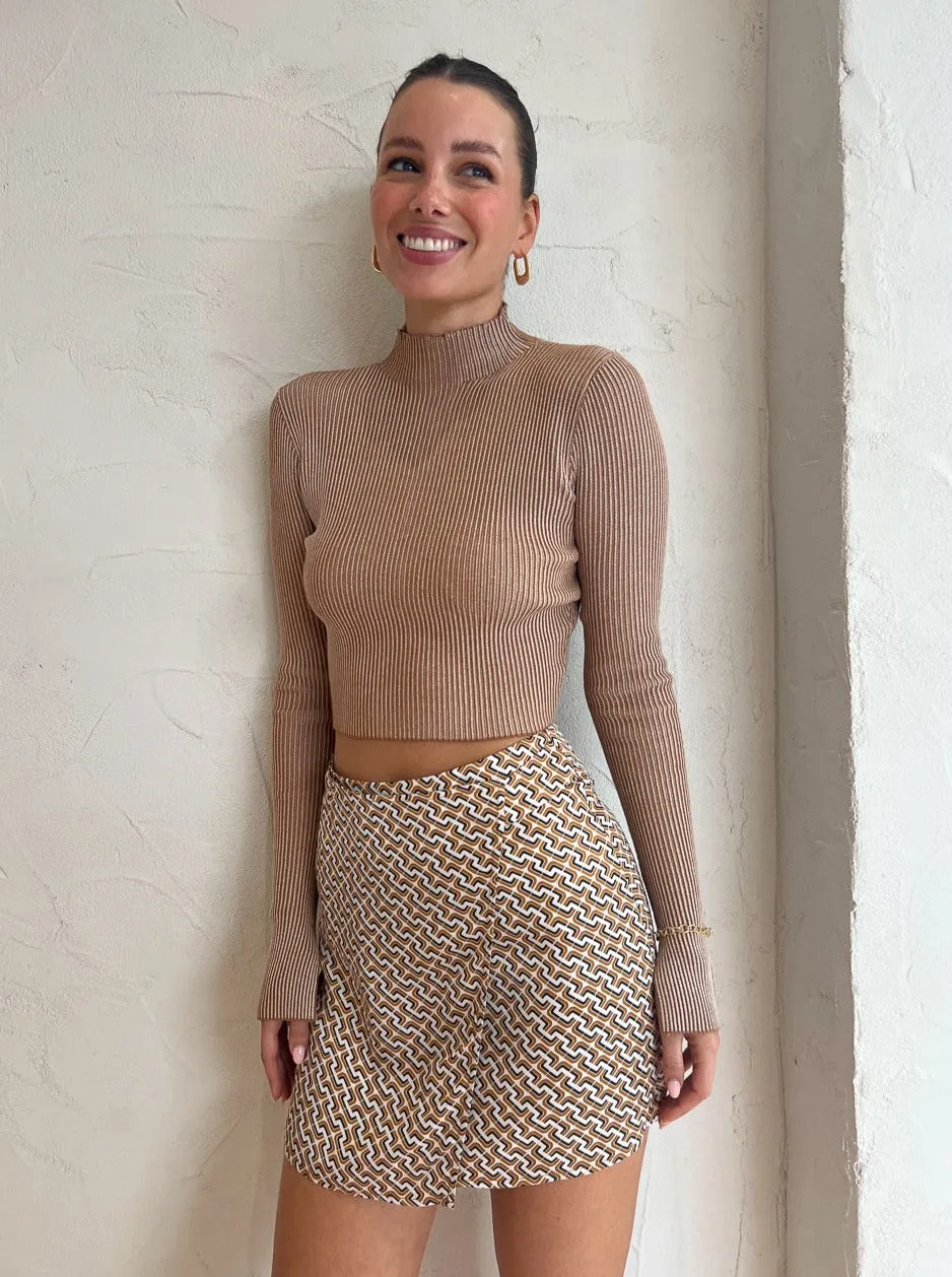 Roame Smyth Skirt in Monogram Print