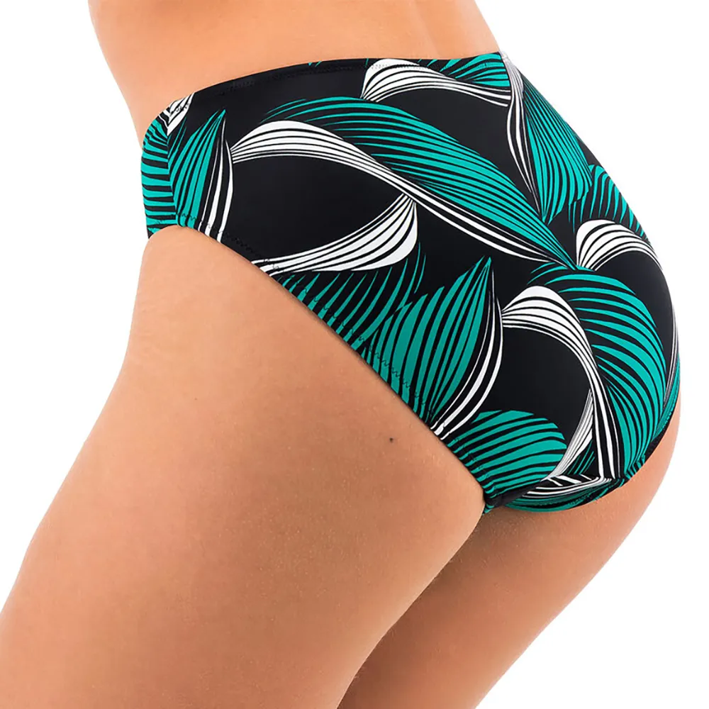 Saint Lucia Black Mid Rise Bikini Brief