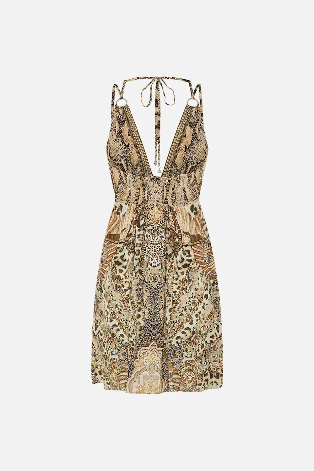 SHORT FLARED DRESS WITH HARDWARE THE THRONE ROOM