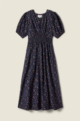 Sonia Dress Navy Rosette