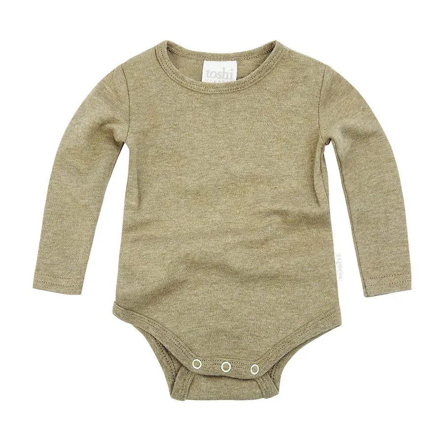 Toshi Organic Long Sleeve Bodysuit - Dreamtime / Olive