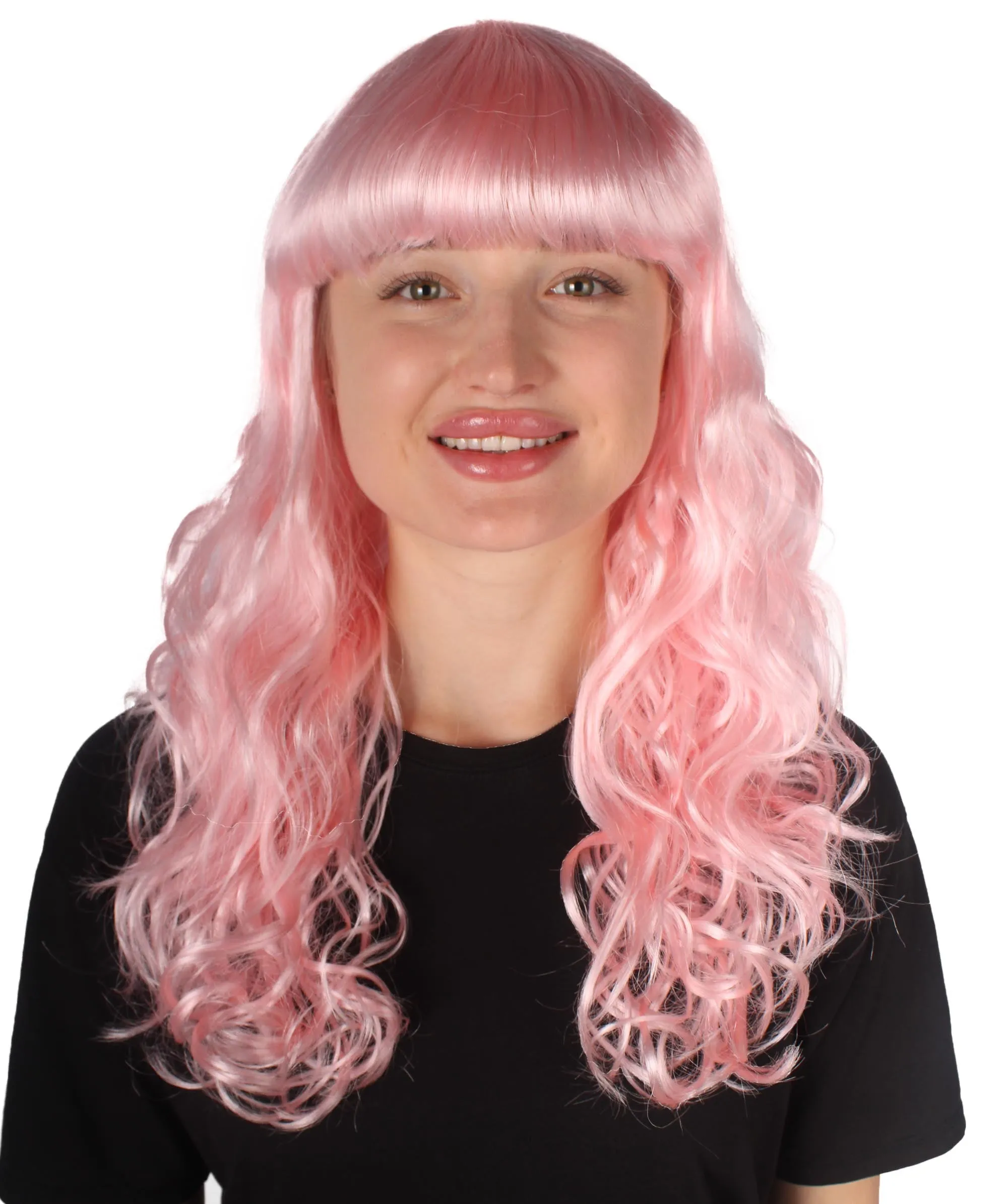 Women's Wig for Cosplay Anti-Hero Girl , Long Curly Party Ready Fancy Cosplay Halloween Wigs , Premium Breathable Capless Cap