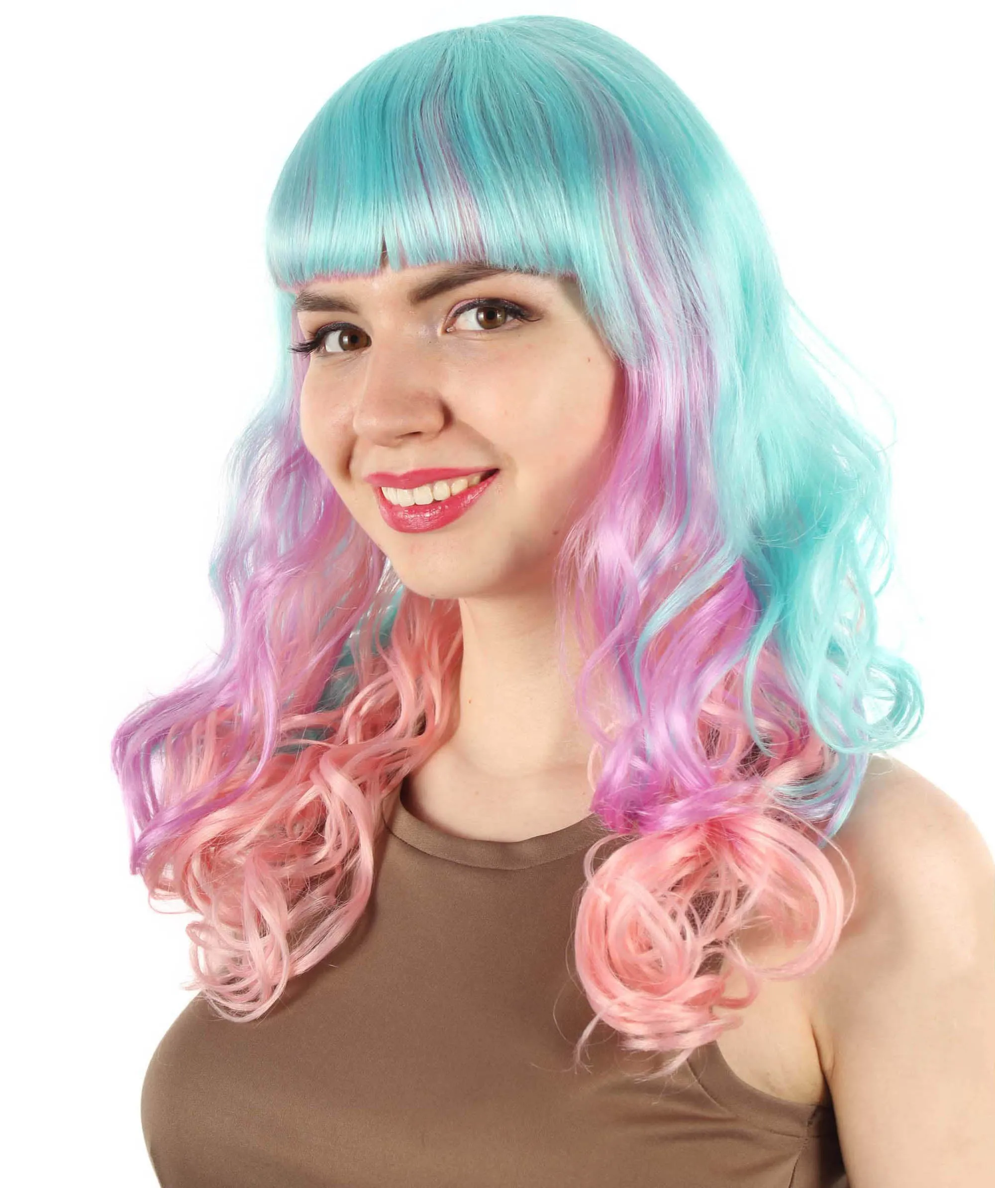 Women's Wig for Cosplay Anti-Hero Girl , Long Curly Party Ready Fancy Cosplay Halloween Wigs , Premium Breathable Capless Cap