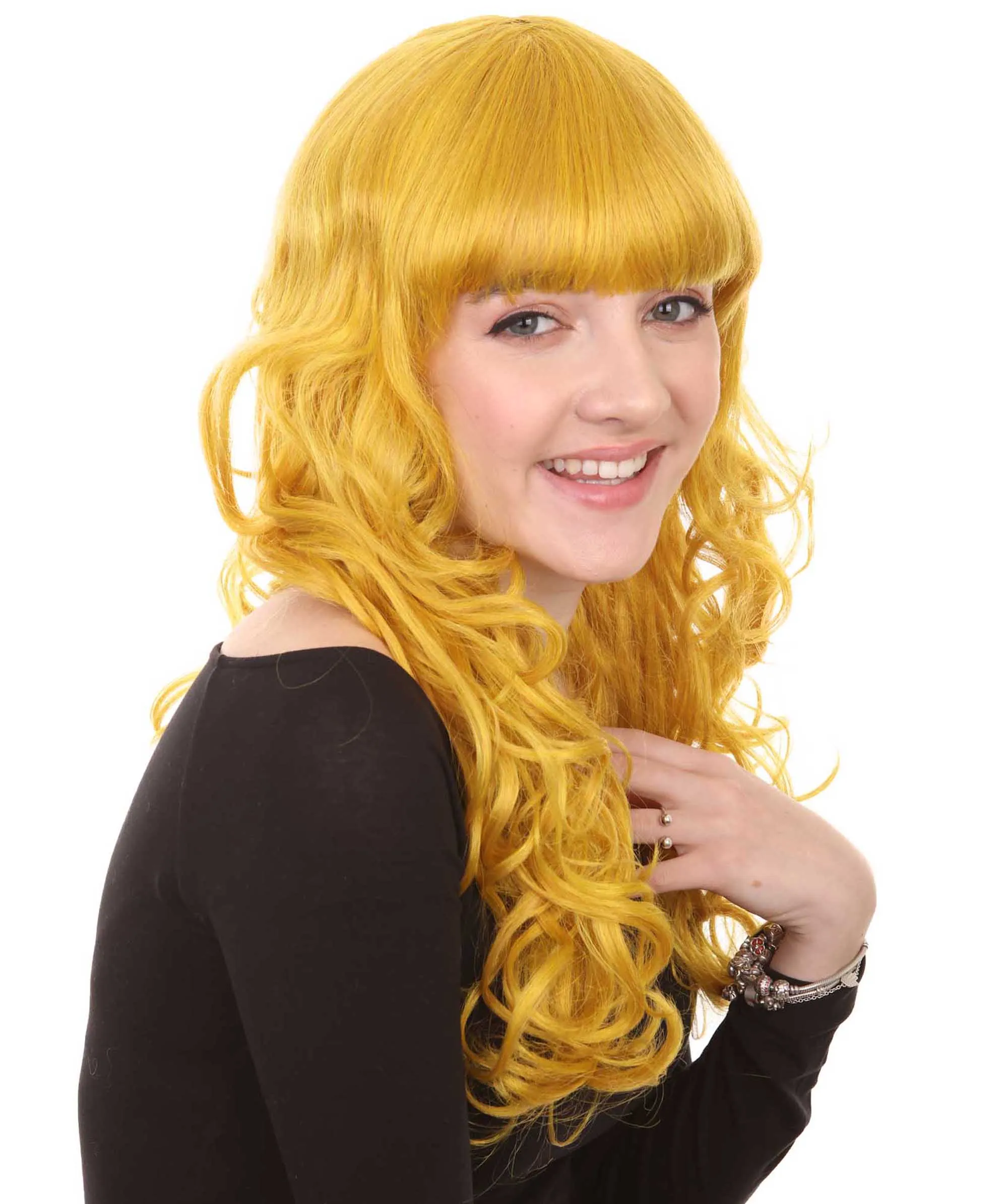 Women's Wig for Cosplay Anti-Hero Girl , Long Curly Party Ready Fancy Cosplay Halloween Wigs , Premium Breathable Capless Cap