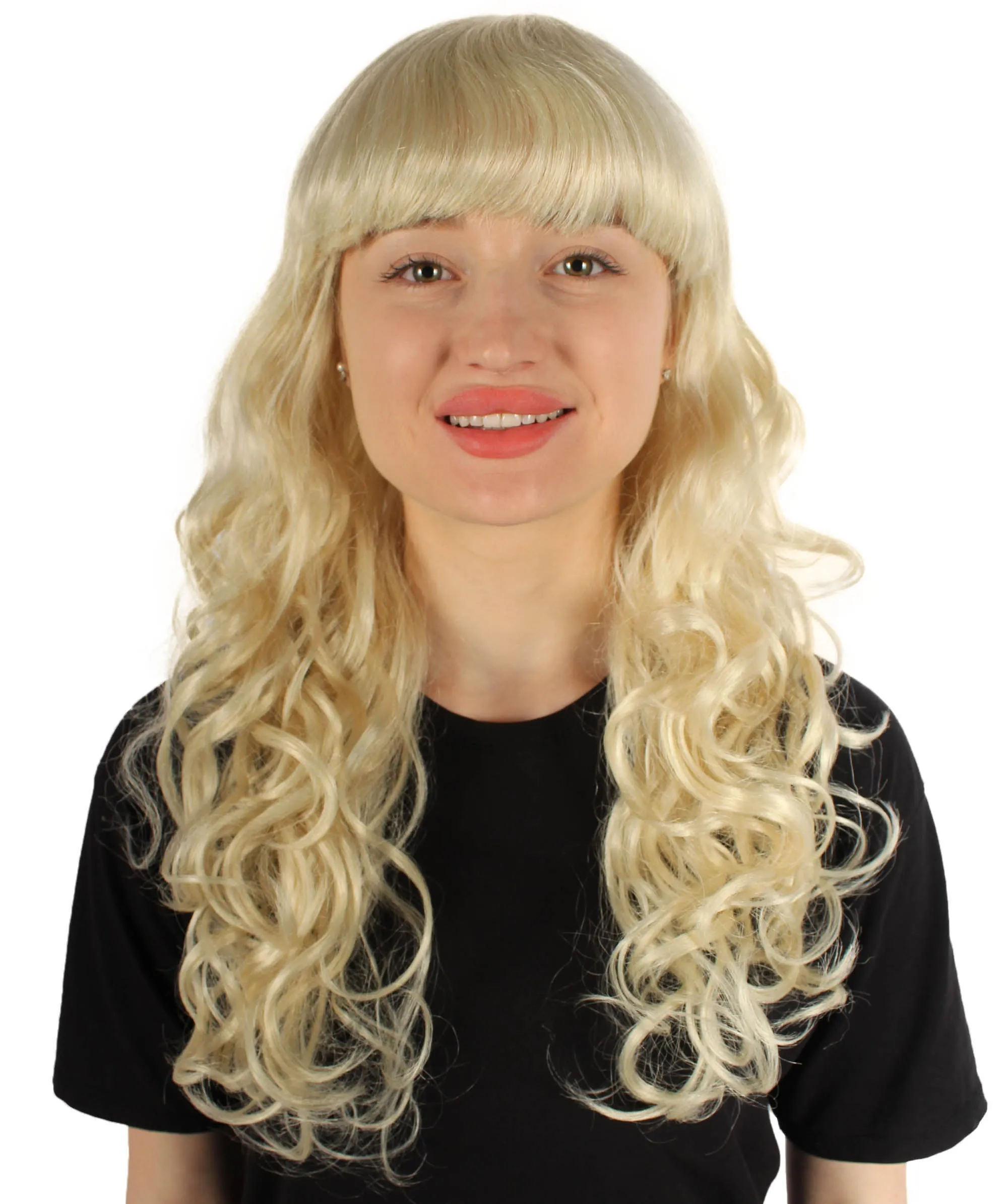 Women's Wig for Cosplay Anti-Hero Girl , Long Curly Party Ready Fancy Cosplay Halloween Wigs , Premium Breathable Capless Cap