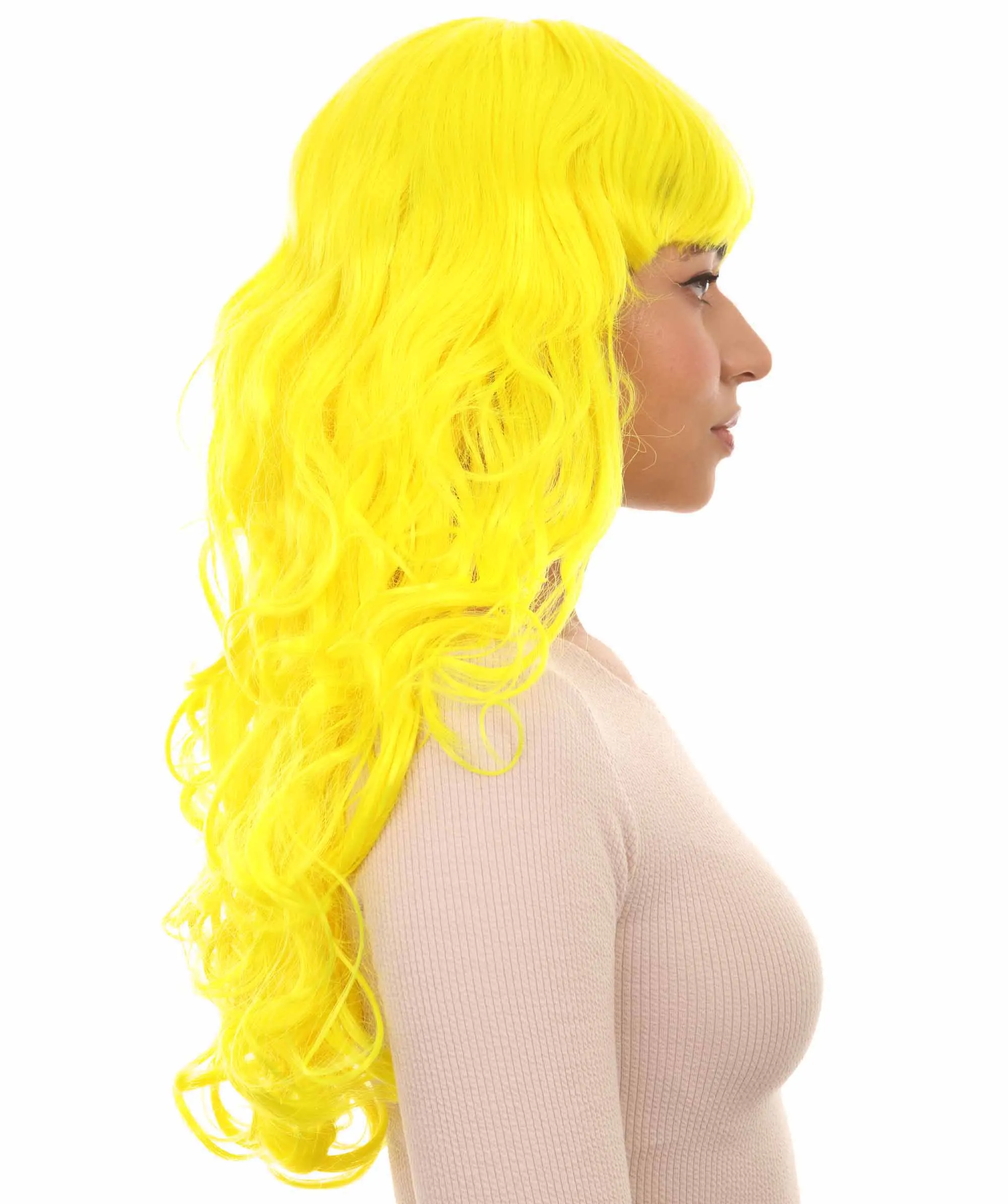 Women's Wig for Cosplay Anti-Hero Girl , Long Curly Party Ready Fancy Cosplay Halloween Wigs , Premium Breathable Capless Cap