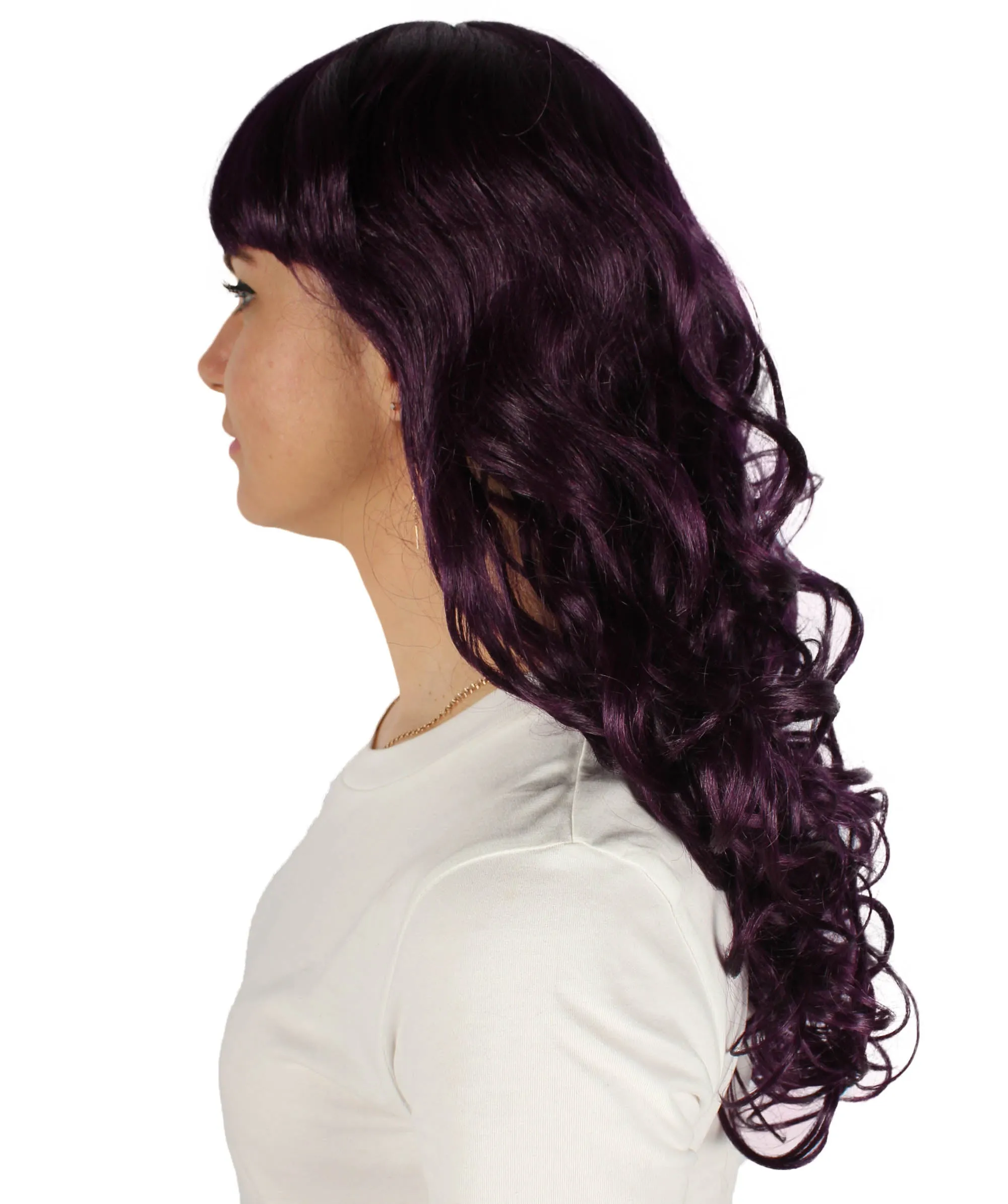 Women's Wig for Cosplay Anti-Hero Girl , Long Curly Party Ready Fancy Cosplay Halloween Wigs , Premium Breathable Capless Cap