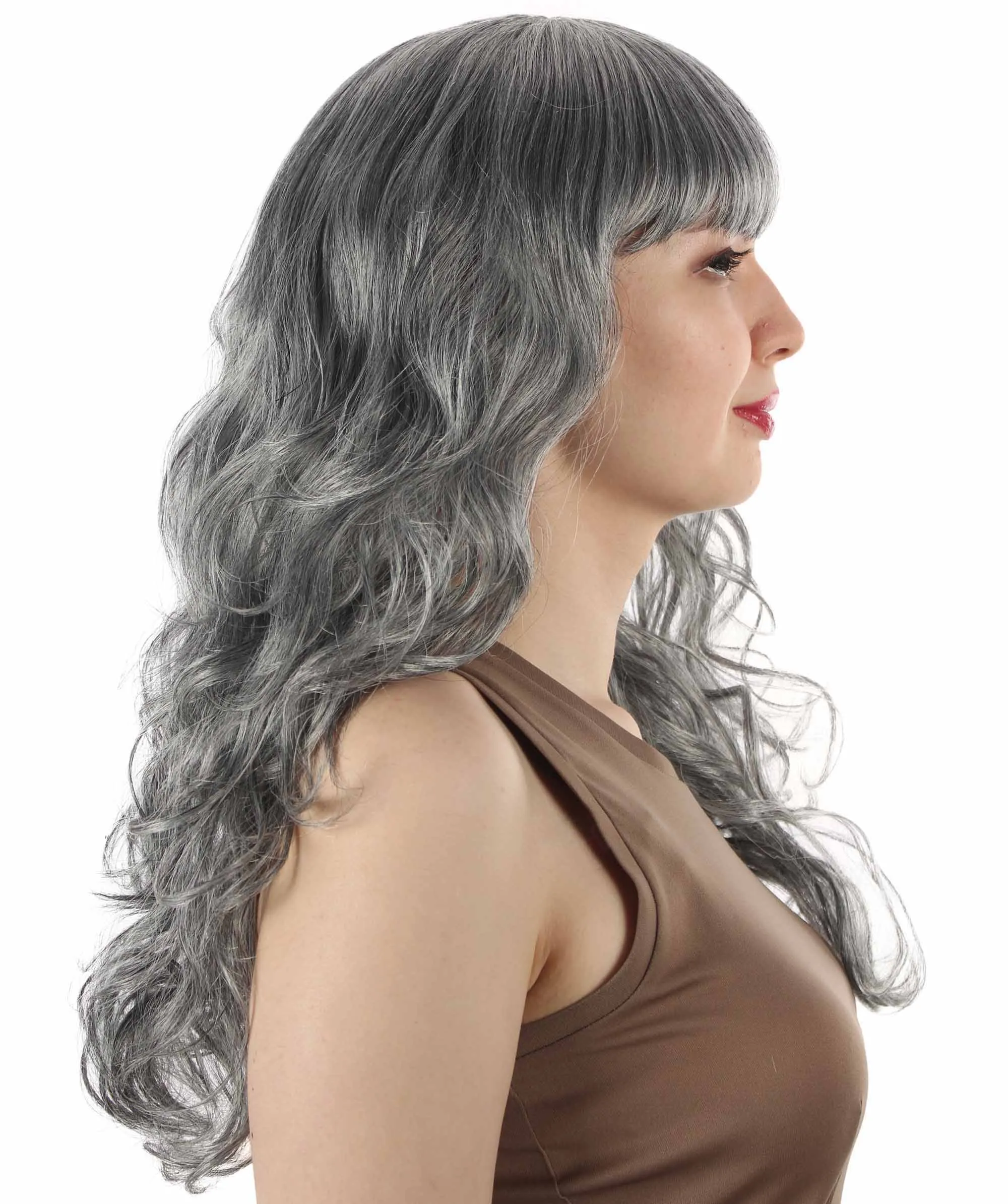 Women's Wig for Cosplay Anti-Hero Girl , Long Curly Party Ready Fancy Cosplay Halloween Wigs , Premium Breathable Capless Cap