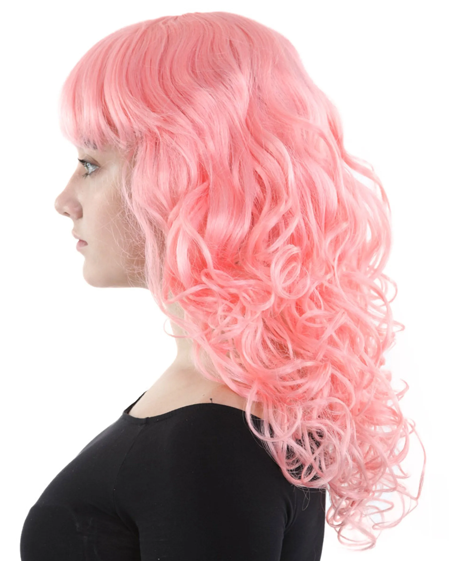 Women's Wig for Cosplay Anti-Hero Girl , Long Curly Party Ready Fancy Cosplay Halloween Wigs , Premium Breathable Capless Cap
