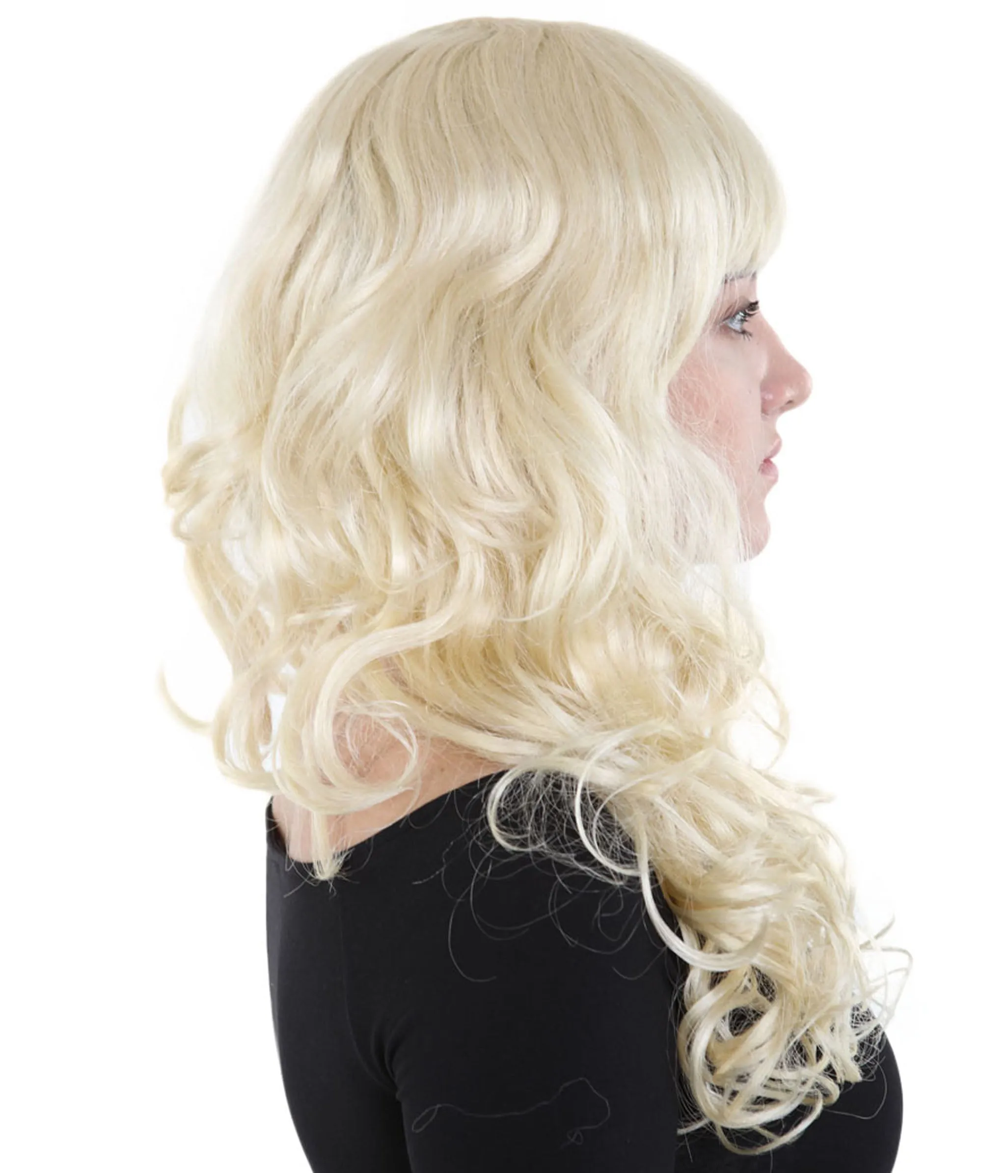 Women's Wig for Cosplay Anti-Hero Girl , Long Curly Party Ready Fancy Cosplay Halloween Wigs , Premium Breathable Capless Cap