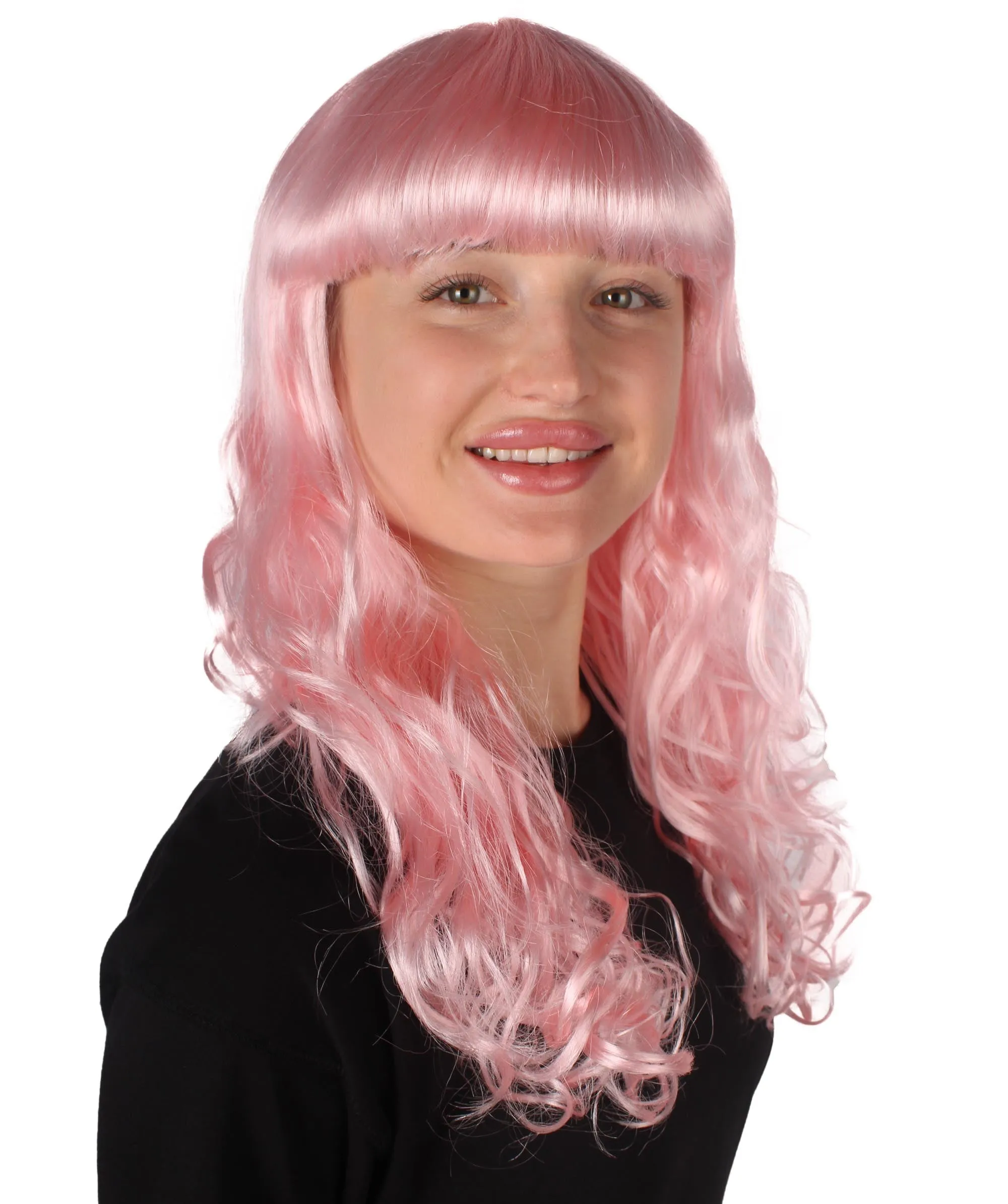 Women's Wig for Cosplay Anti-Hero Girl , Long Curly Party Ready Fancy Cosplay Halloween Wigs , Premium Breathable Capless Cap