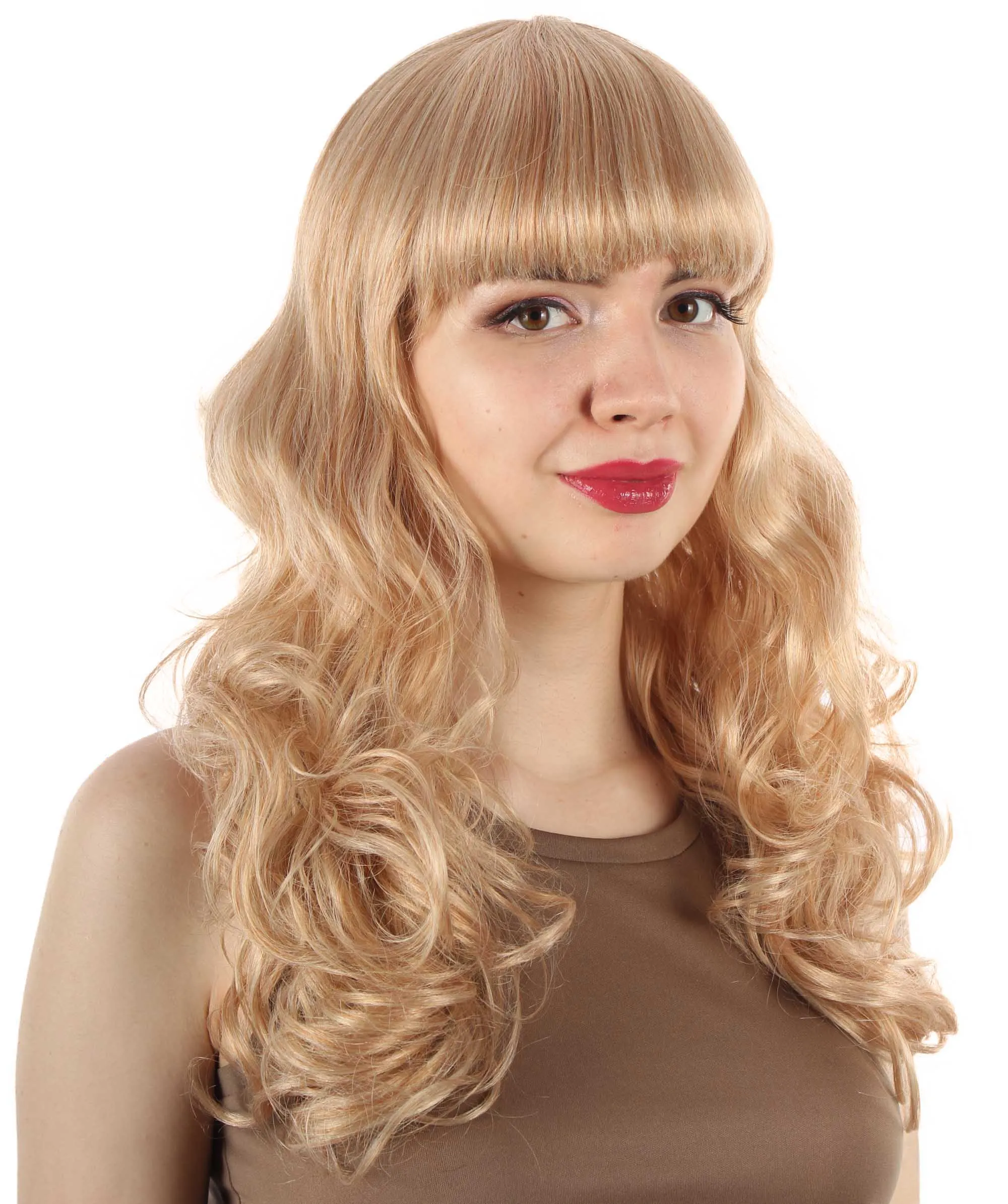 Women's Wig for Cosplay Anti-Hero Girl , Long Curly Party Ready Fancy Cosplay Halloween Wigs , Premium Breathable Capless Cap