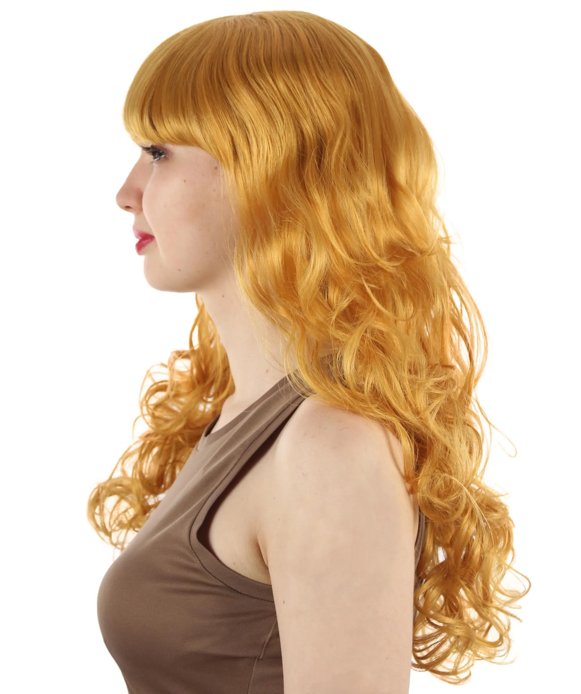 Women's Wig for Cosplay Anti-Hero Girl , Long Curly Party Ready Fancy Cosplay Halloween Wigs , Premium Breathable Capless Cap