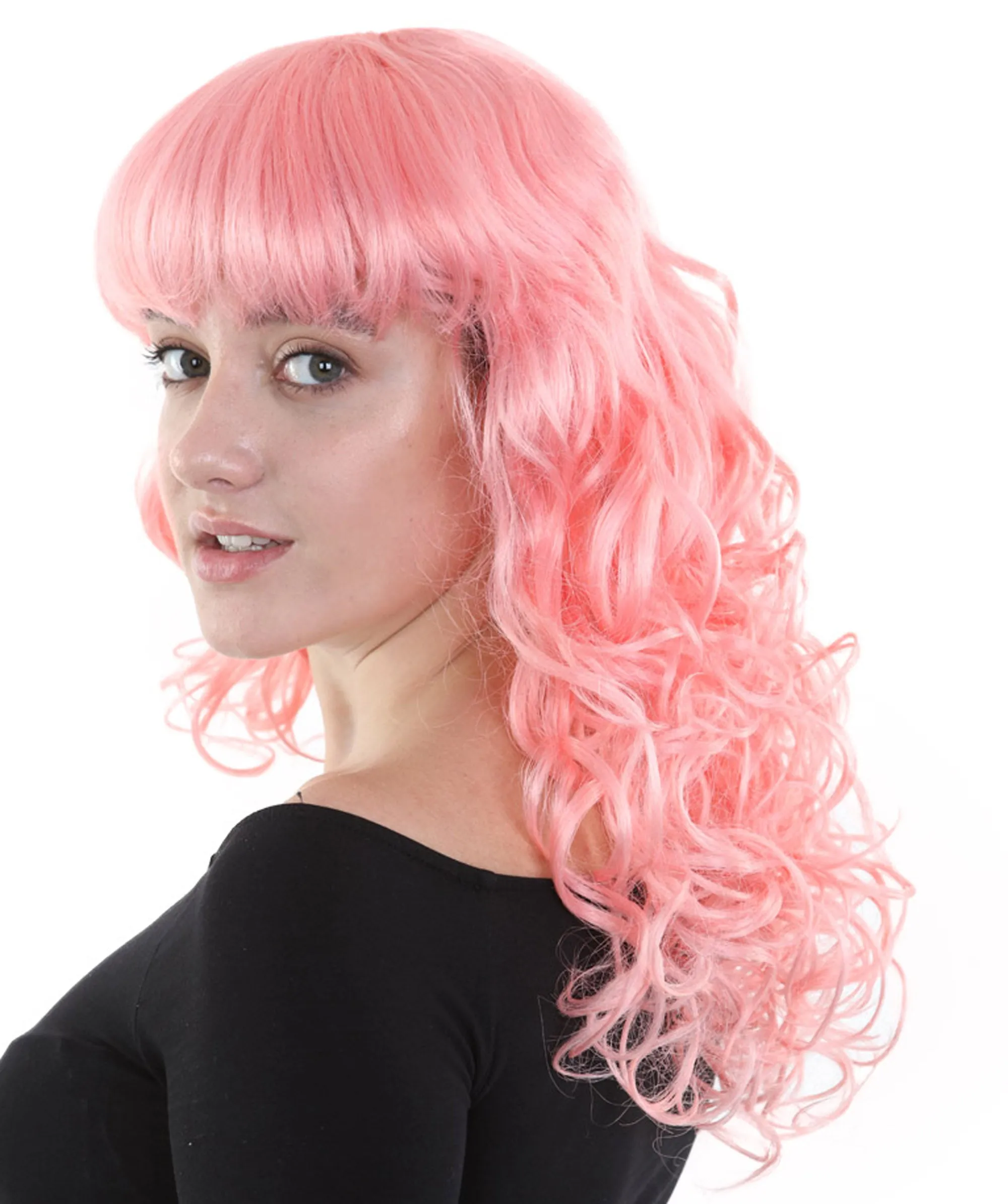 Women's Wig for Cosplay Anti-Hero Girl , Long Curly Party Ready Fancy Cosplay Halloween Wigs , Premium Breathable Capless Cap