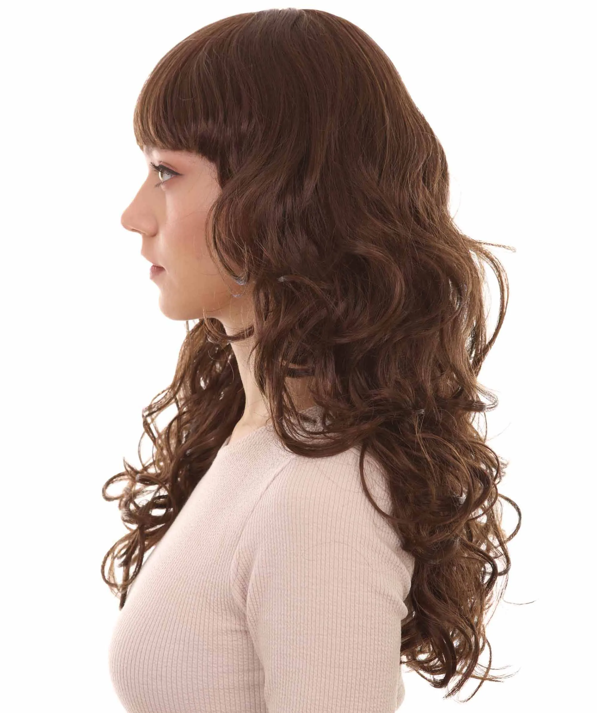 Women's Wig for Cosplay Anti-Hero Girl , Long Curly Party Ready Fancy Cosplay Halloween Wigs , Premium Breathable Capless Cap