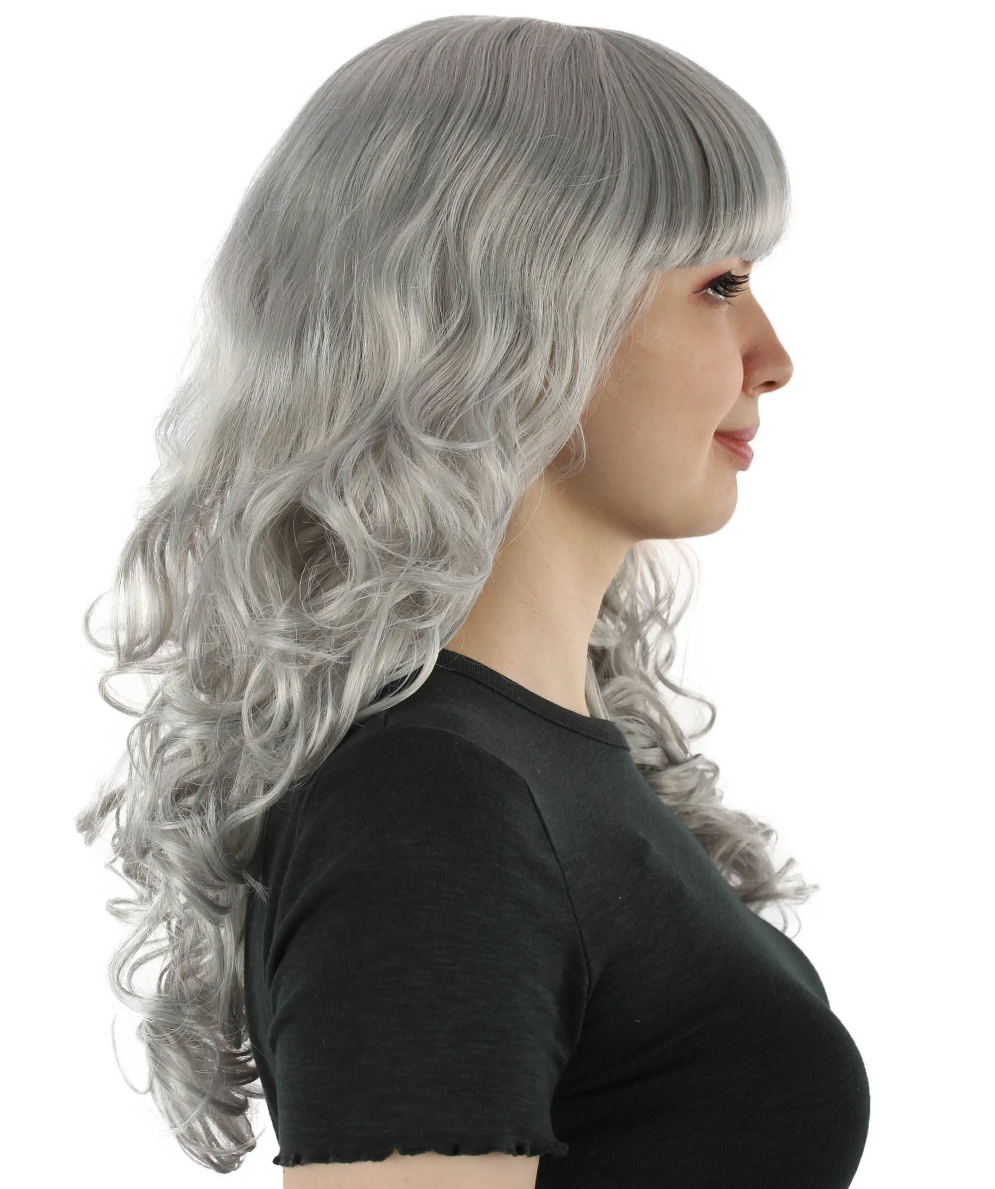 Women's Wig for Cosplay Anti-Hero Girl , Long Curly Party Ready Fancy Cosplay Halloween Wigs , Premium Breathable Capless Cap