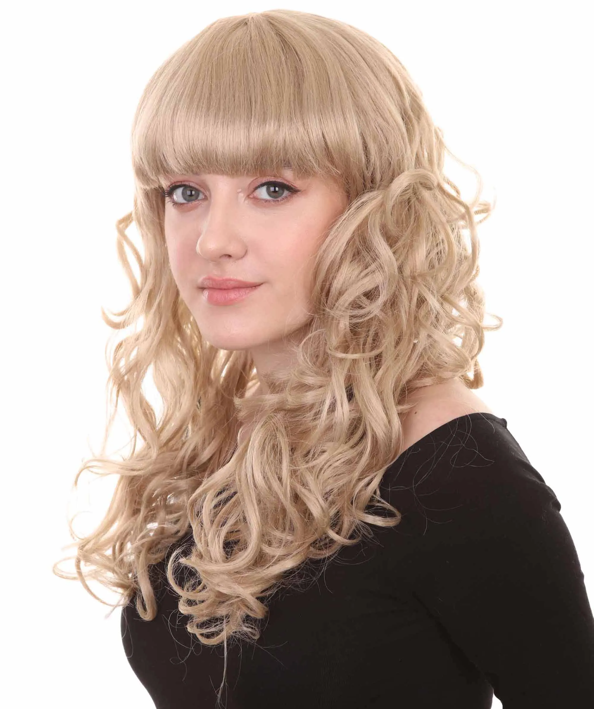 Women's Wig for Cosplay Anti-Hero Girl , Long Curly Party Ready Fancy Cosplay Halloween Wigs , Premium Breathable Capless Cap