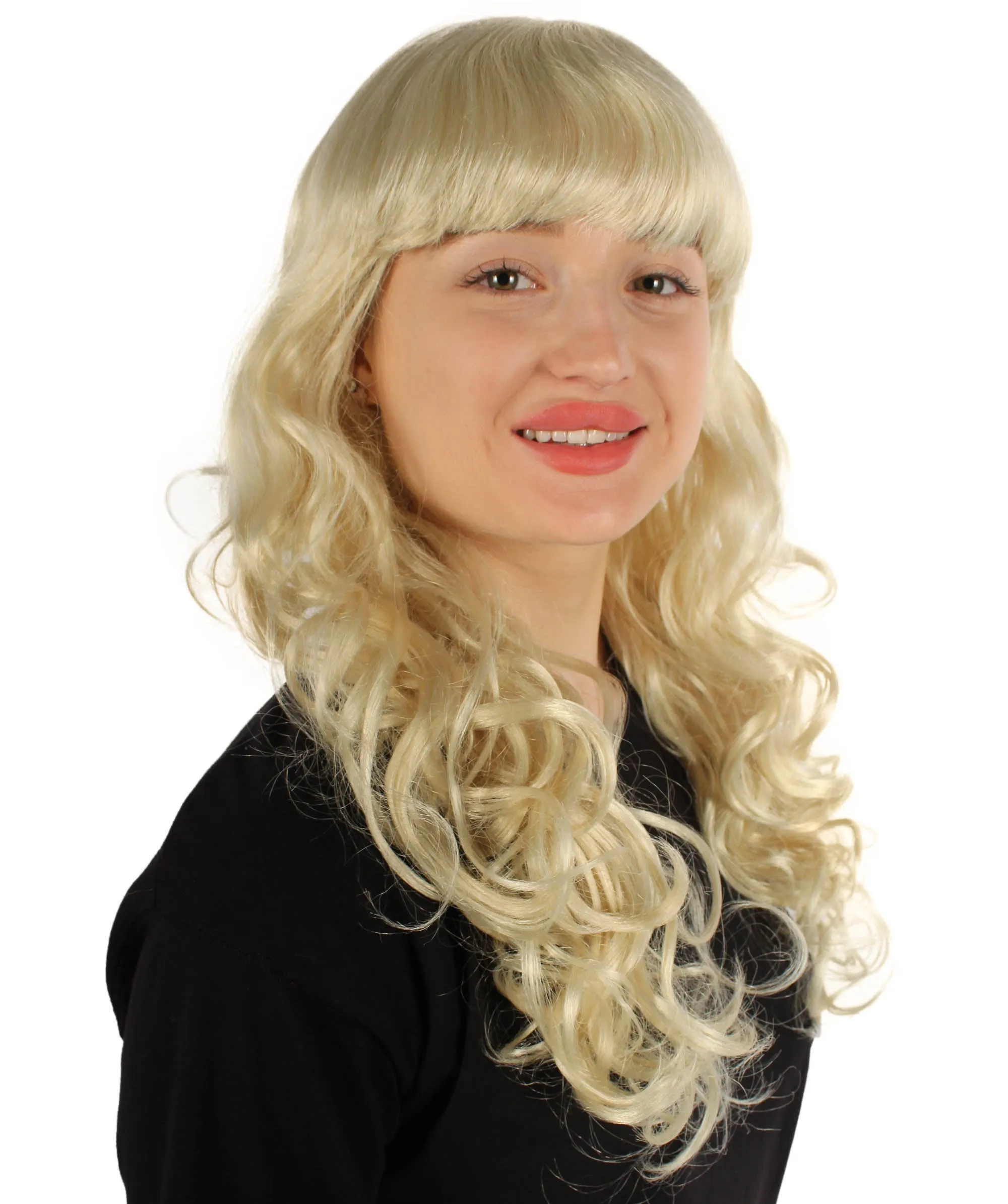 Women's Wig for Cosplay Anti-Hero Girl , Long Curly Party Ready Fancy Cosplay Halloween Wigs , Premium Breathable Capless Cap