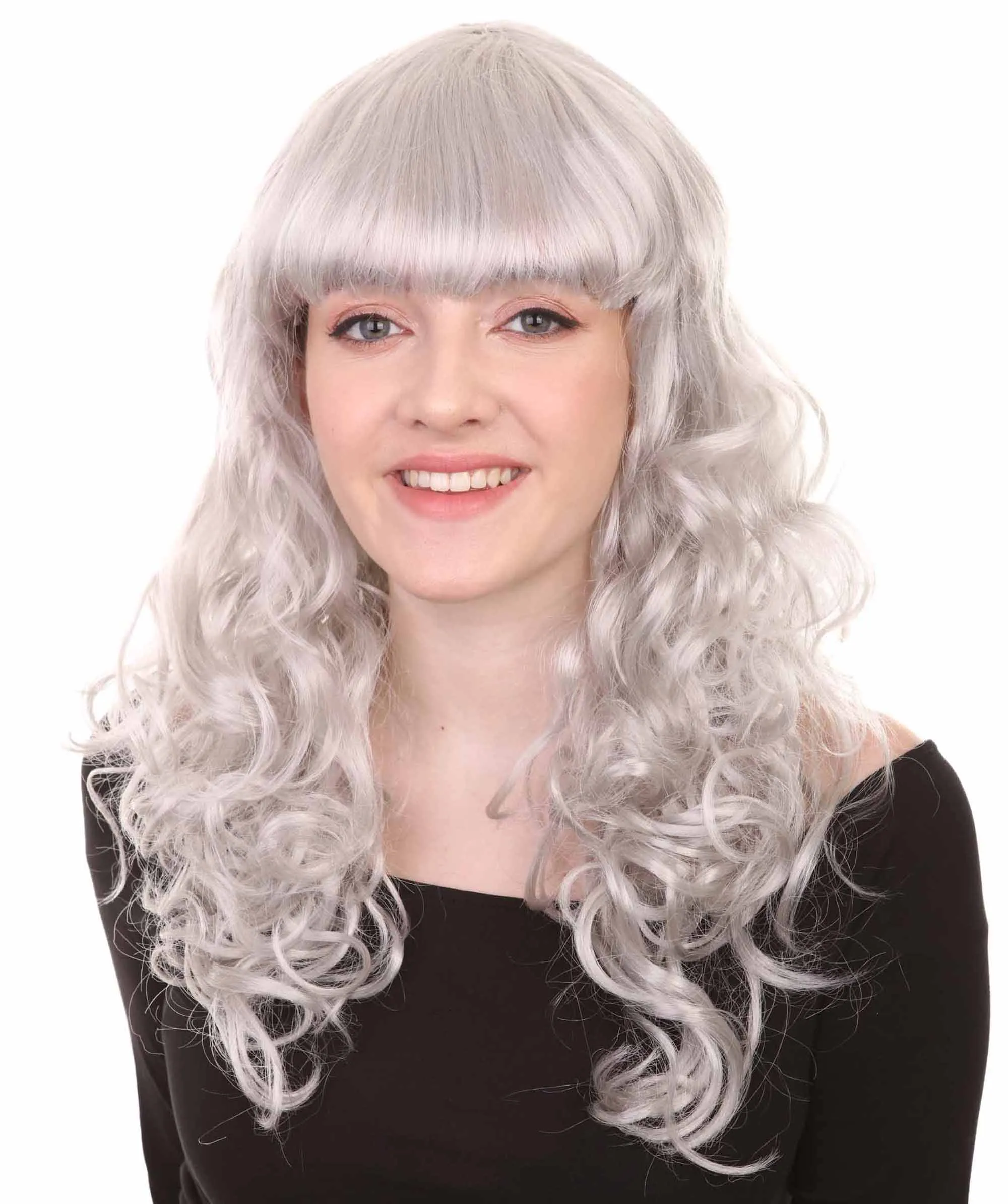 Women's Wig for Cosplay Anti-Hero Girl , Long Curly Party Ready Fancy Cosplay Halloween Wigs , Premium Breathable Capless Cap