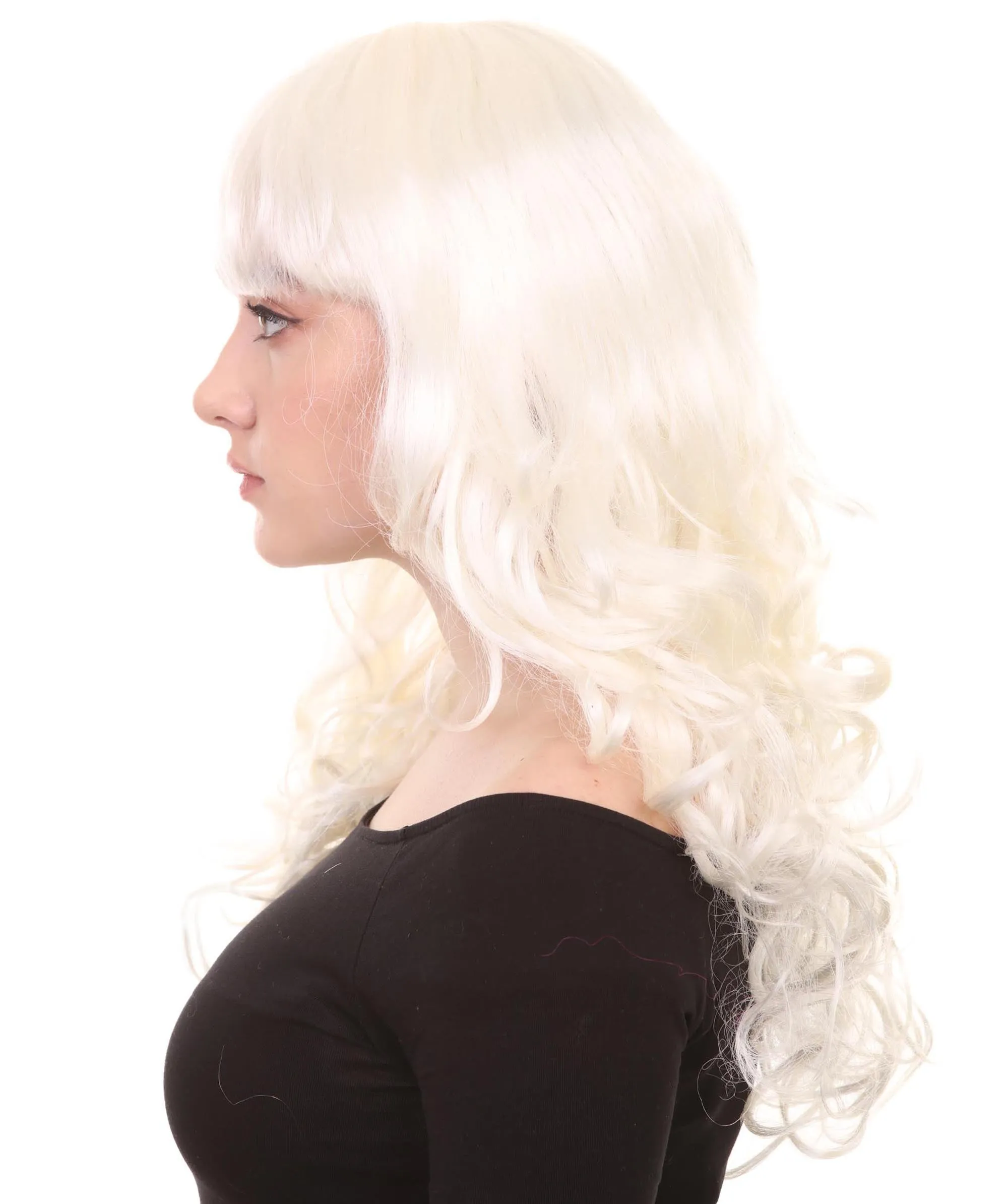Women's Wig for Cosplay Anti-Hero Girl , Long Curly Party Ready Fancy Cosplay Halloween Wigs , Premium Breathable Capless Cap
