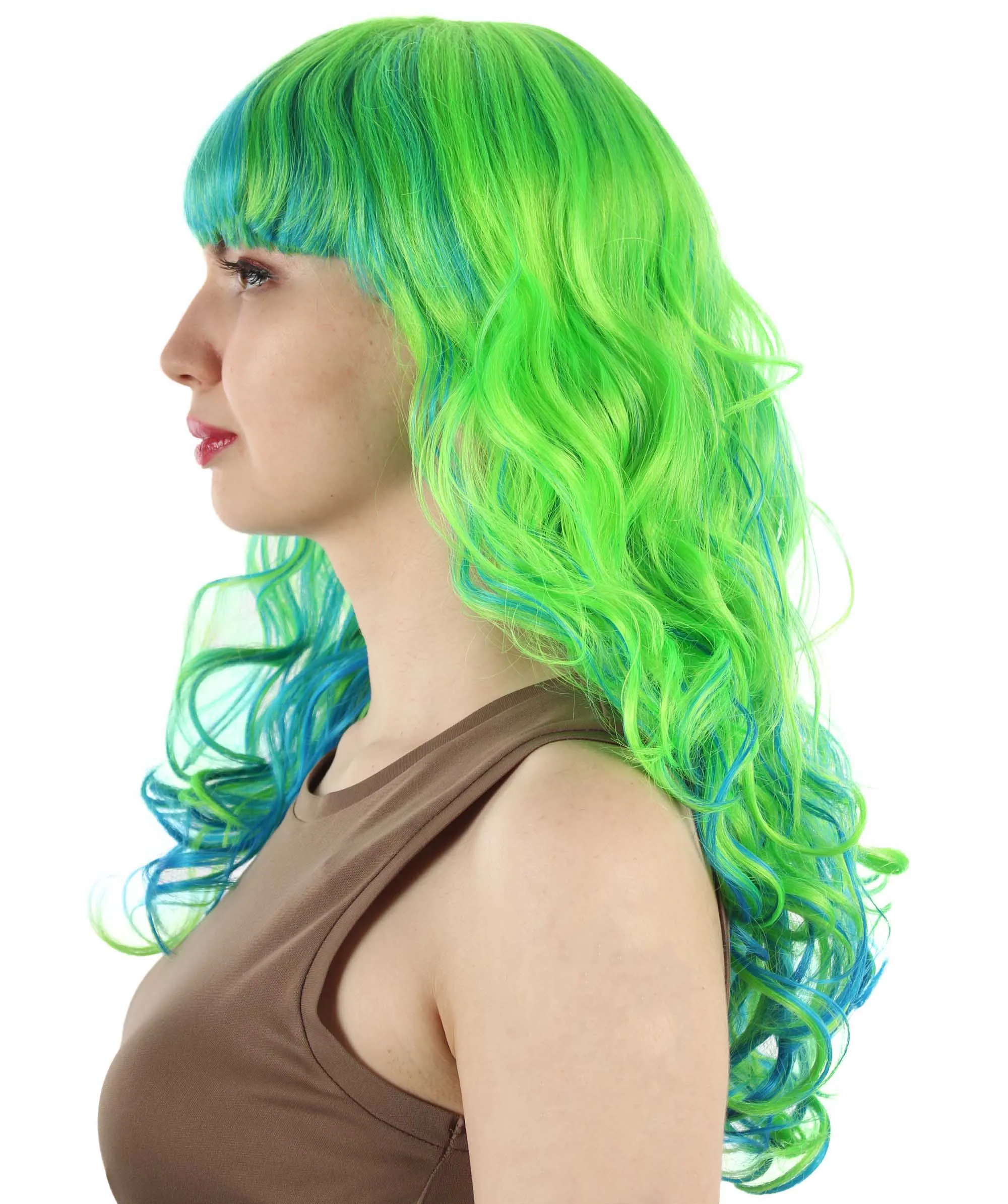 Women's Wig for Cosplay Anti-Hero Girl , Long Curly Party Ready Fancy Cosplay Halloween Wigs , Premium Breathable Capless Cap