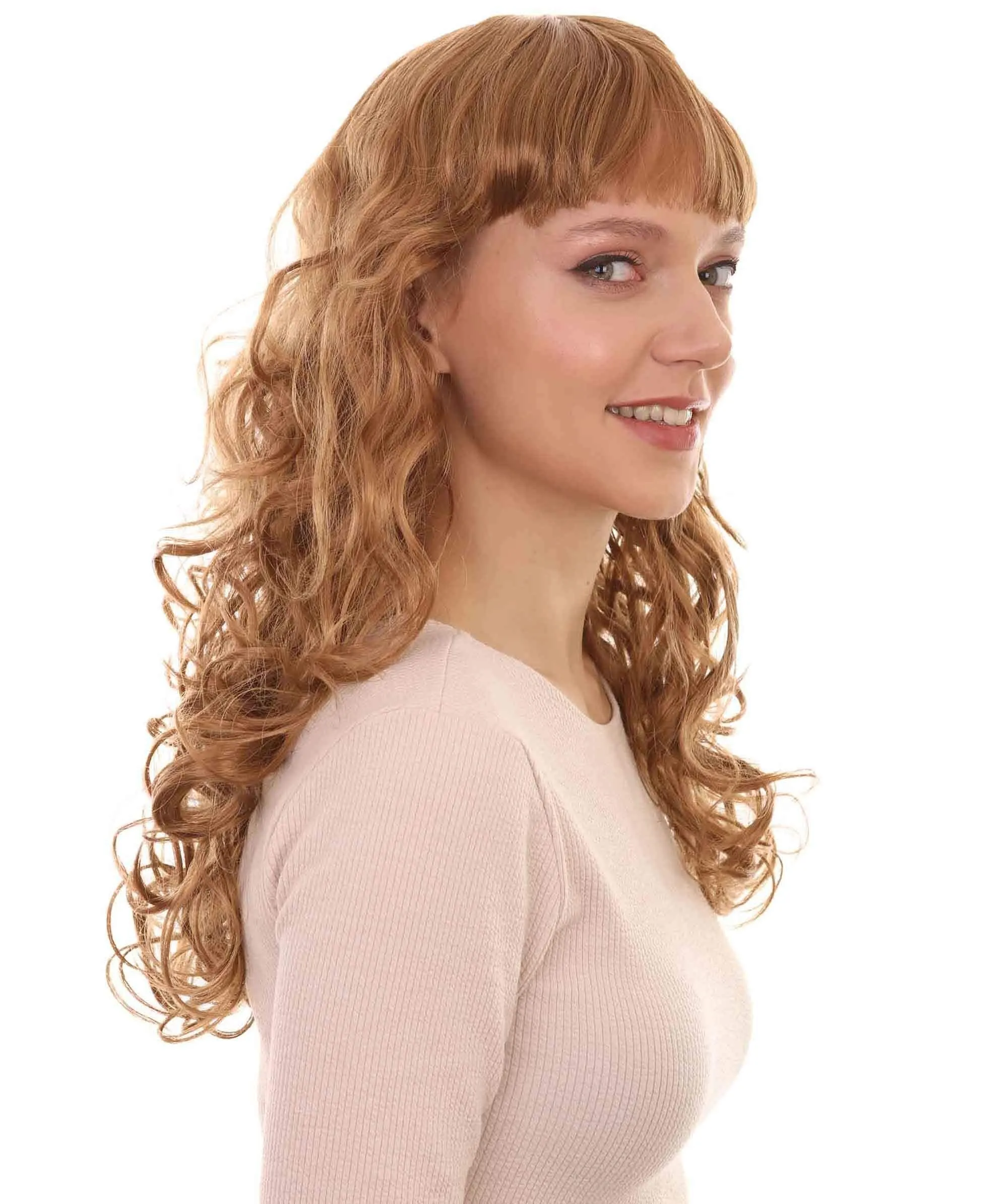 Women's Wig for Cosplay Anti-Hero Girl , Long Curly Party Ready Fancy Cosplay Halloween Wigs , Premium Breathable Capless Cap