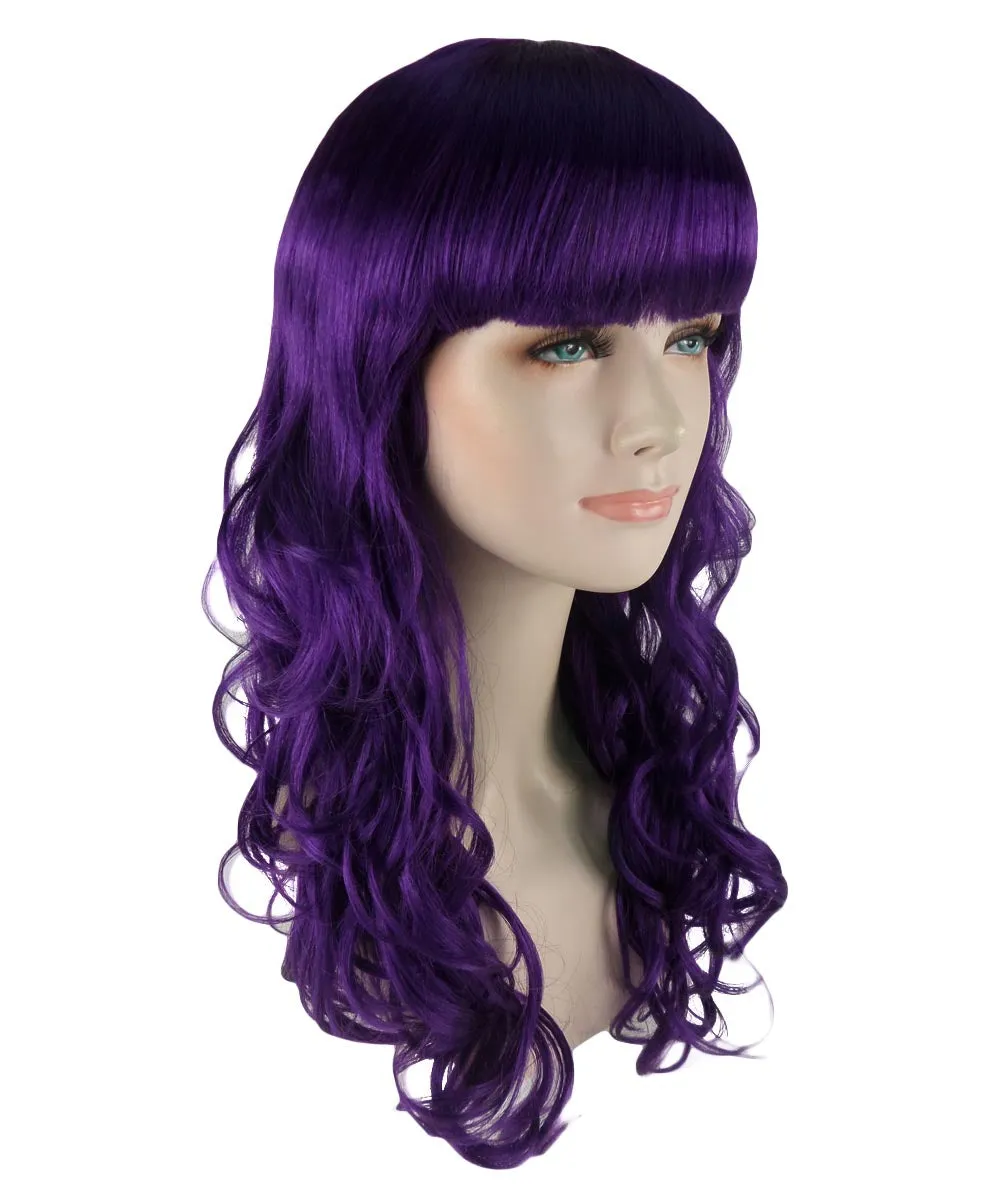 Women's Wig for Cosplay Anti-Hero Girl , Long Curly Party Ready Fancy Cosplay Halloween Wigs , Premium Breathable Capless Cap