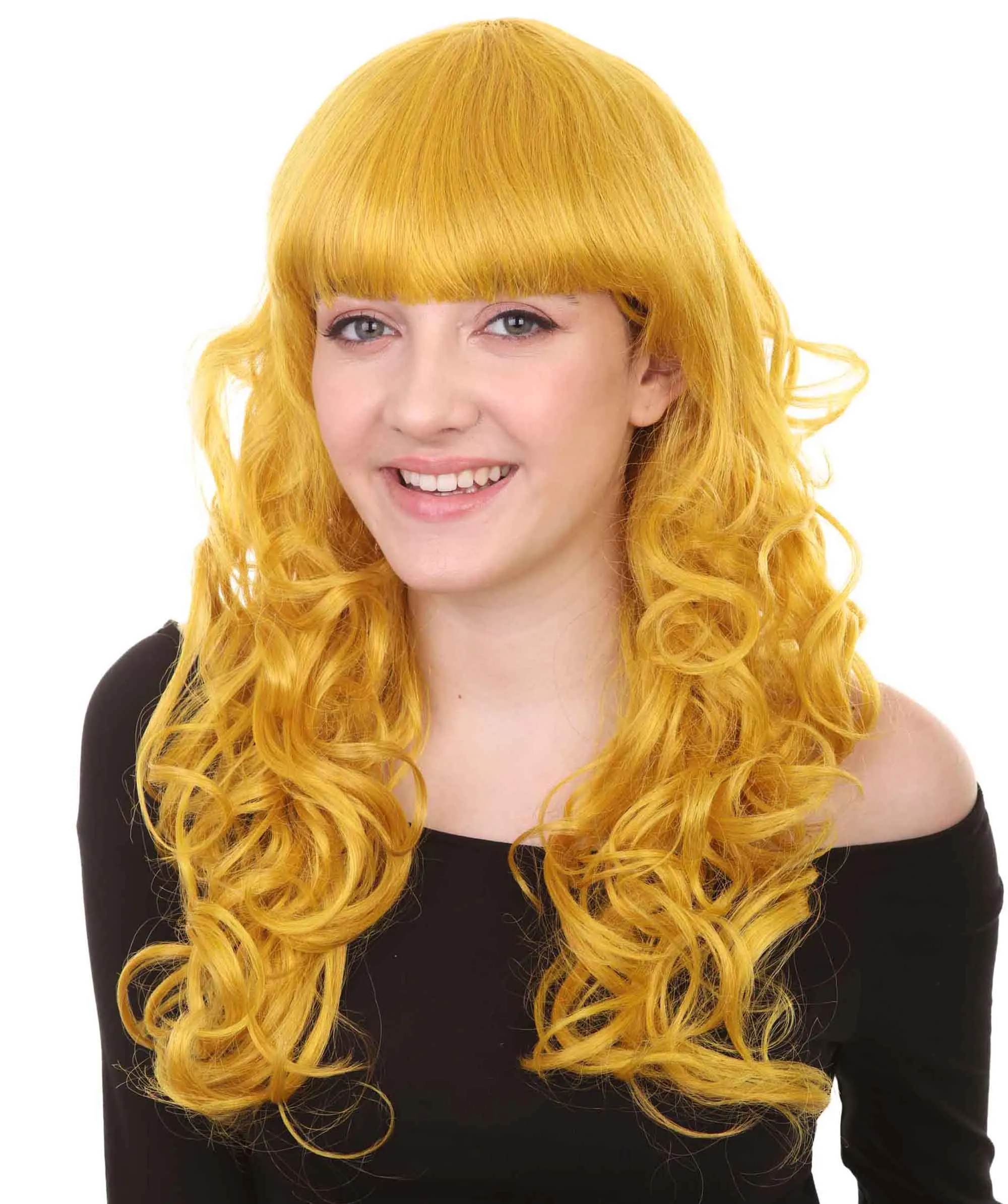 Women's Wig for Cosplay Anti-Hero Girl , Long Curly Party Ready Fancy Cosplay Halloween Wigs , Premium Breathable Capless Cap