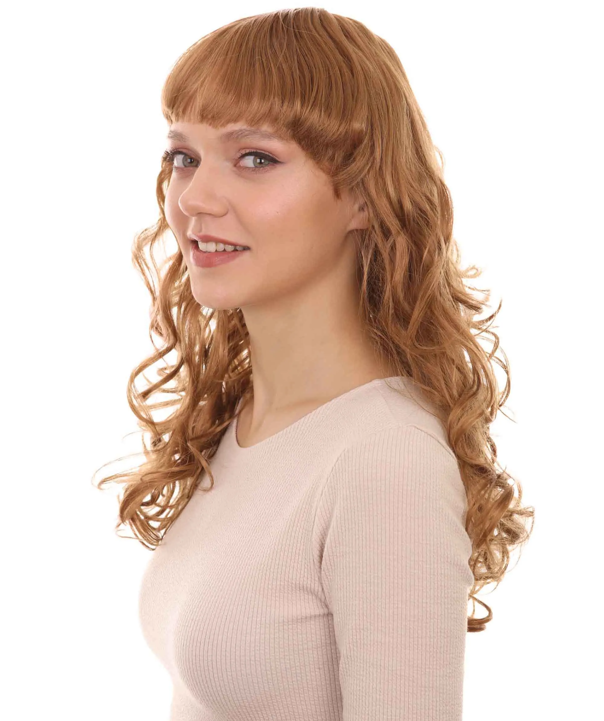 Women's Wig for Cosplay Anti-Hero Girl , Long Curly Party Ready Fancy Cosplay Halloween Wigs , Premium Breathable Capless Cap
