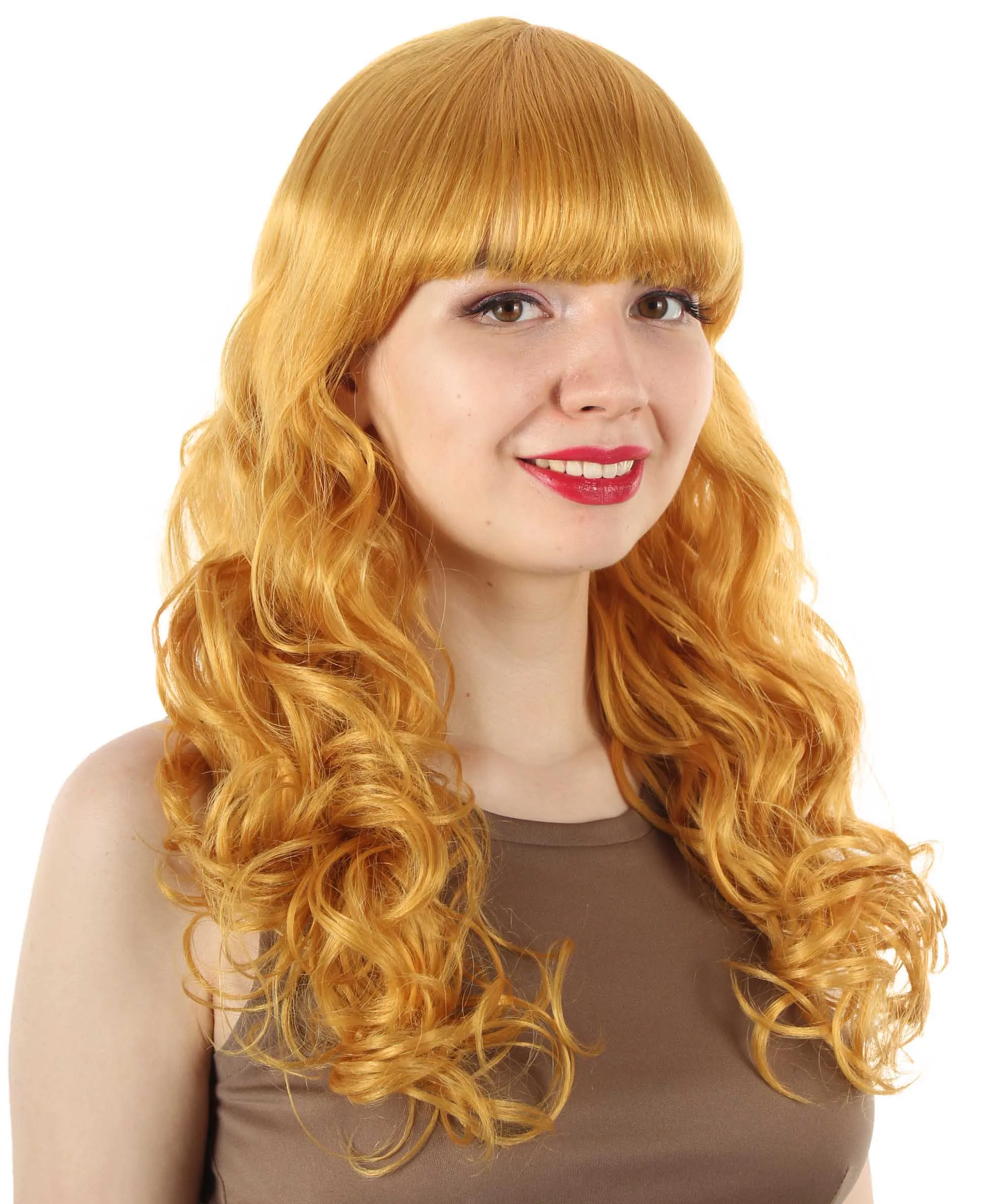 Women's Wig for Cosplay Anti-Hero Girl , Long Curly Party Ready Fancy Cosplay Halloween Wigs , Premium Breathable Capless Cap