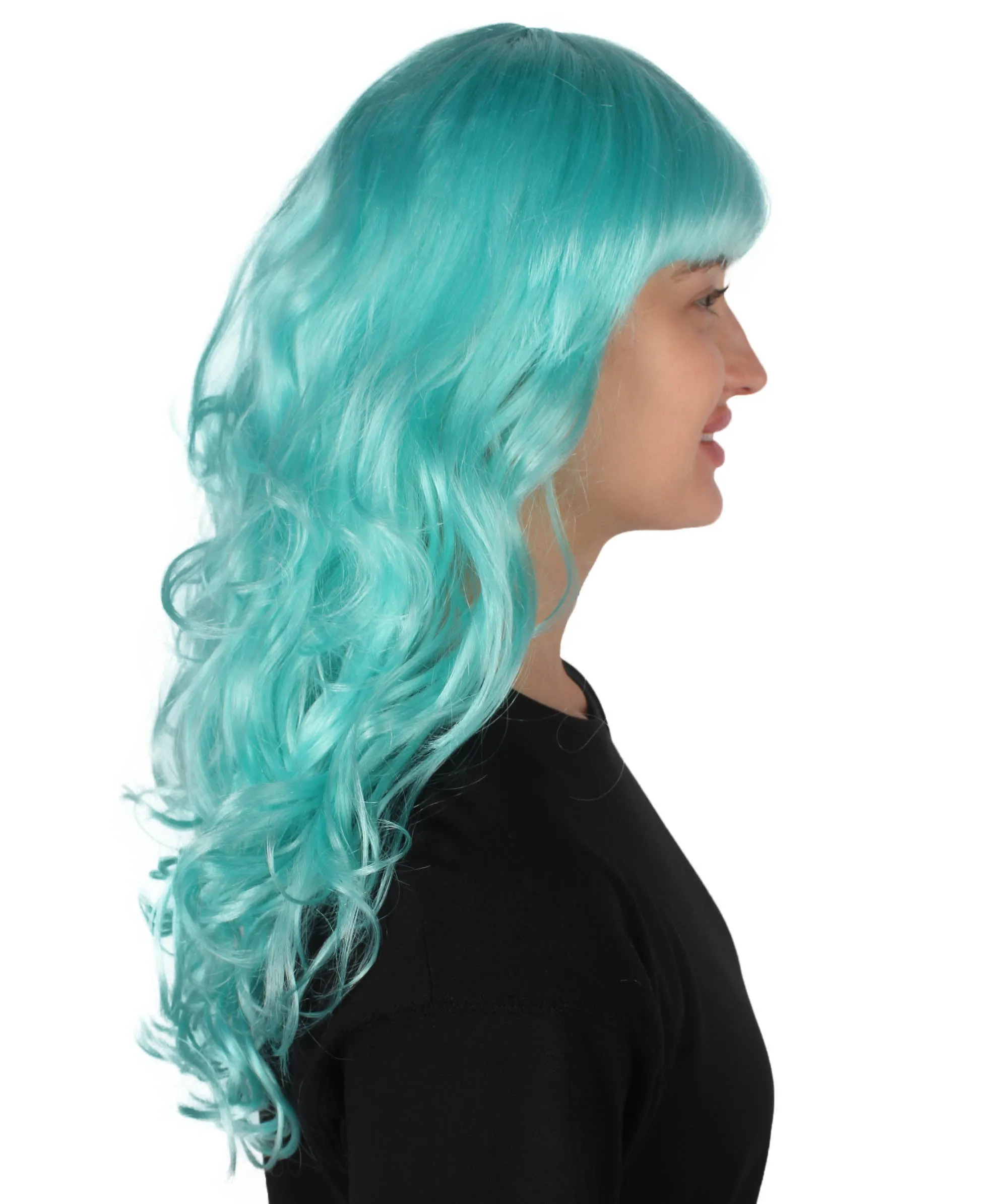 Women's Wig for Cosplay Anti-Hero Girl , Long Curly Party Ready Fancy Cosplay Halloween Wigs , Premium Breathable Capless Cap