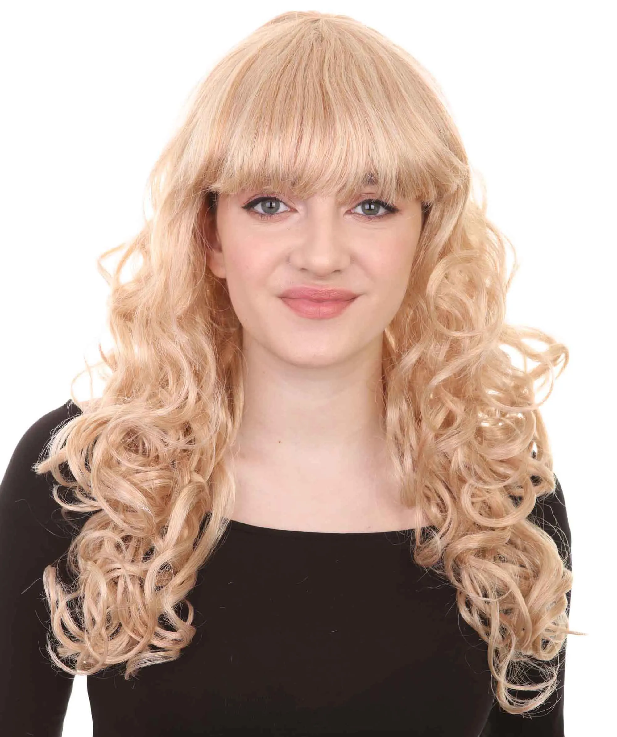 Women's Wig for Cosplay Anti-Hero Girl , Long Curly Party Ready Fancy Cosplay Halloween Wigs , Premium Breathable Capless Cap