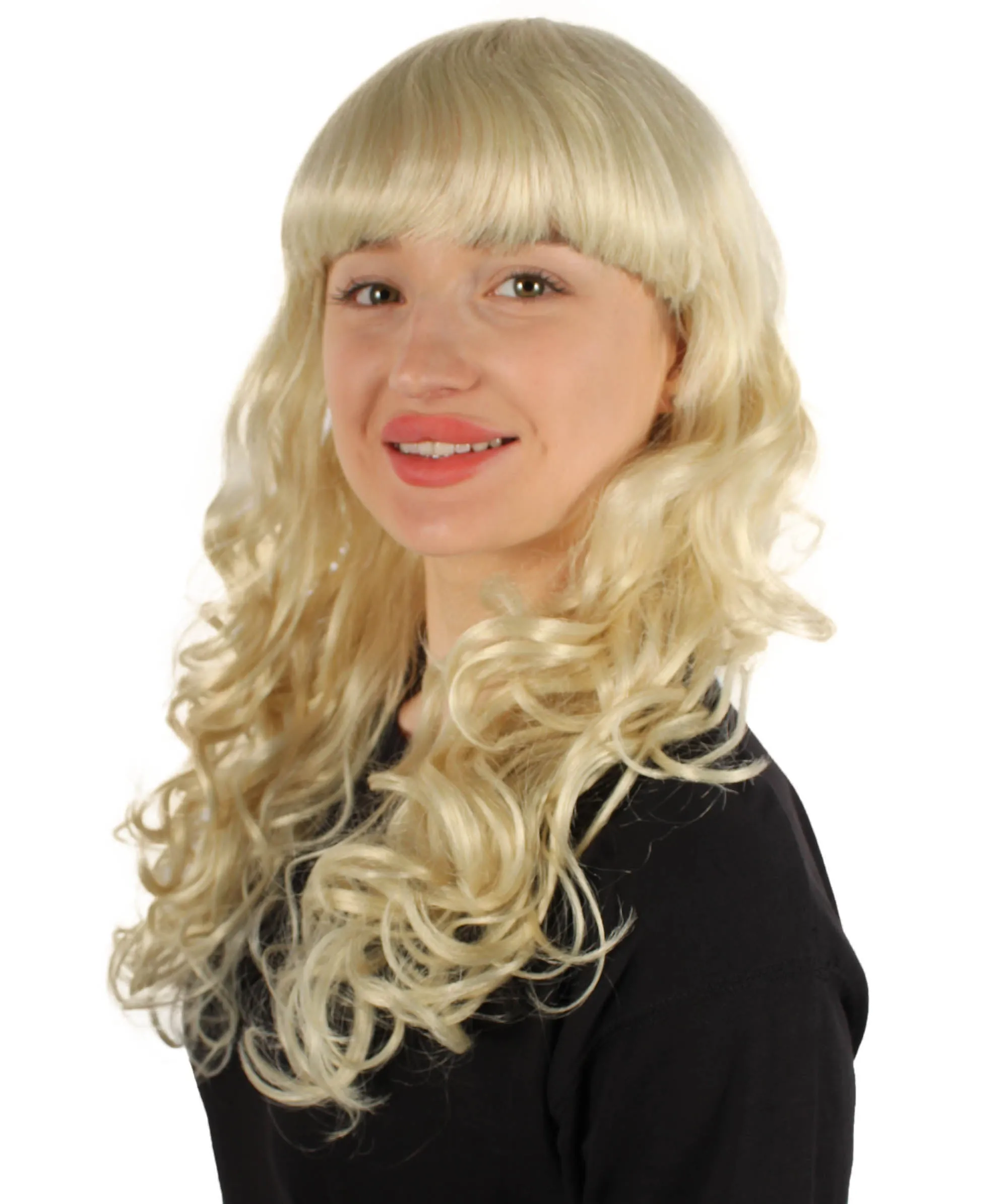 Women's Wig for Cosplay Anti-Hero Girl , Long Curly Party Ready Fancy Cosplay Halloween Wigs , Premium Breathable Capless Cap