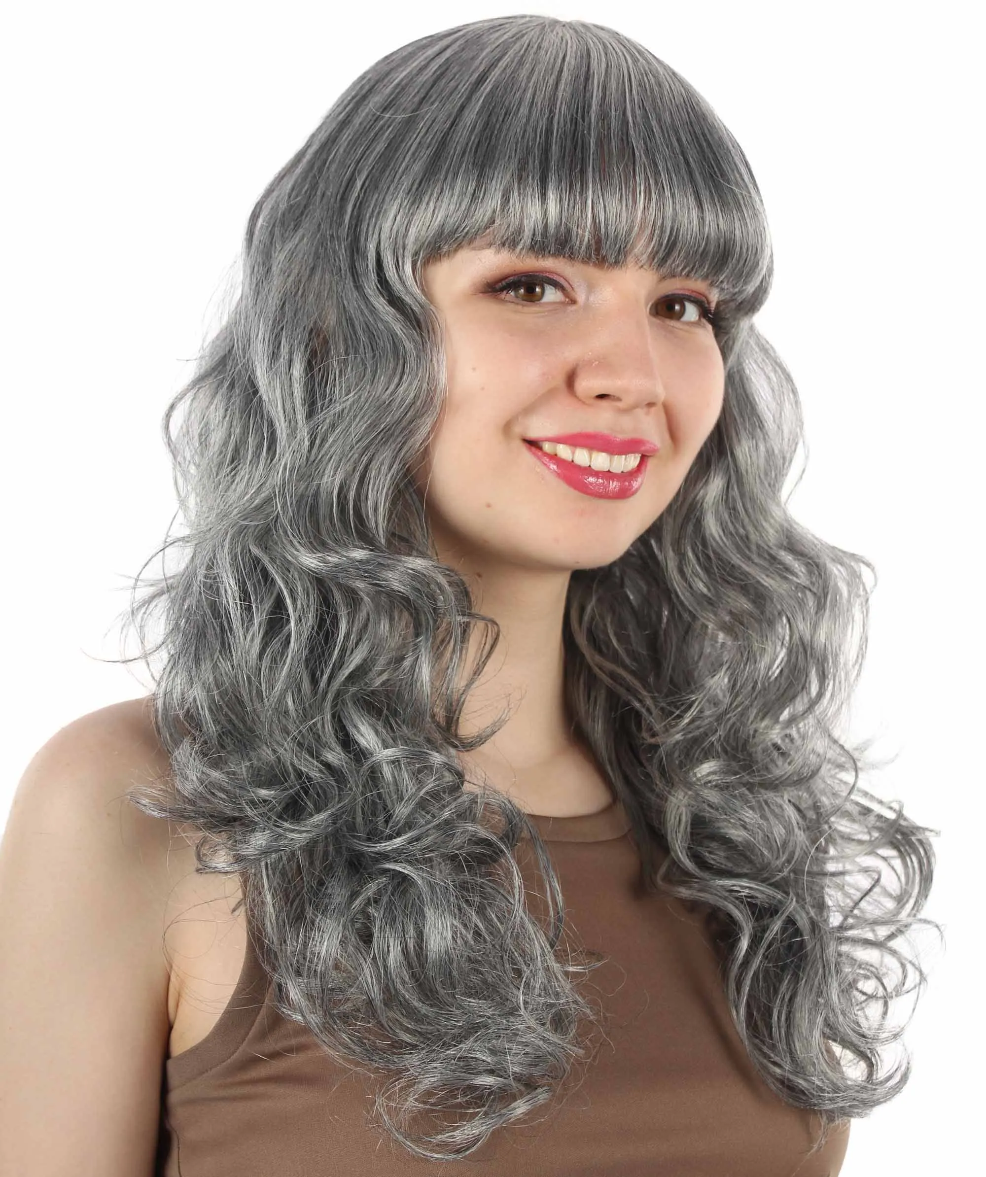 Women's Wig for Cosplay Anti-Hero Girl , Long Curly Party Ready Fancy Cosplay Halloween Wigs , Premium Breathable Capless Cap