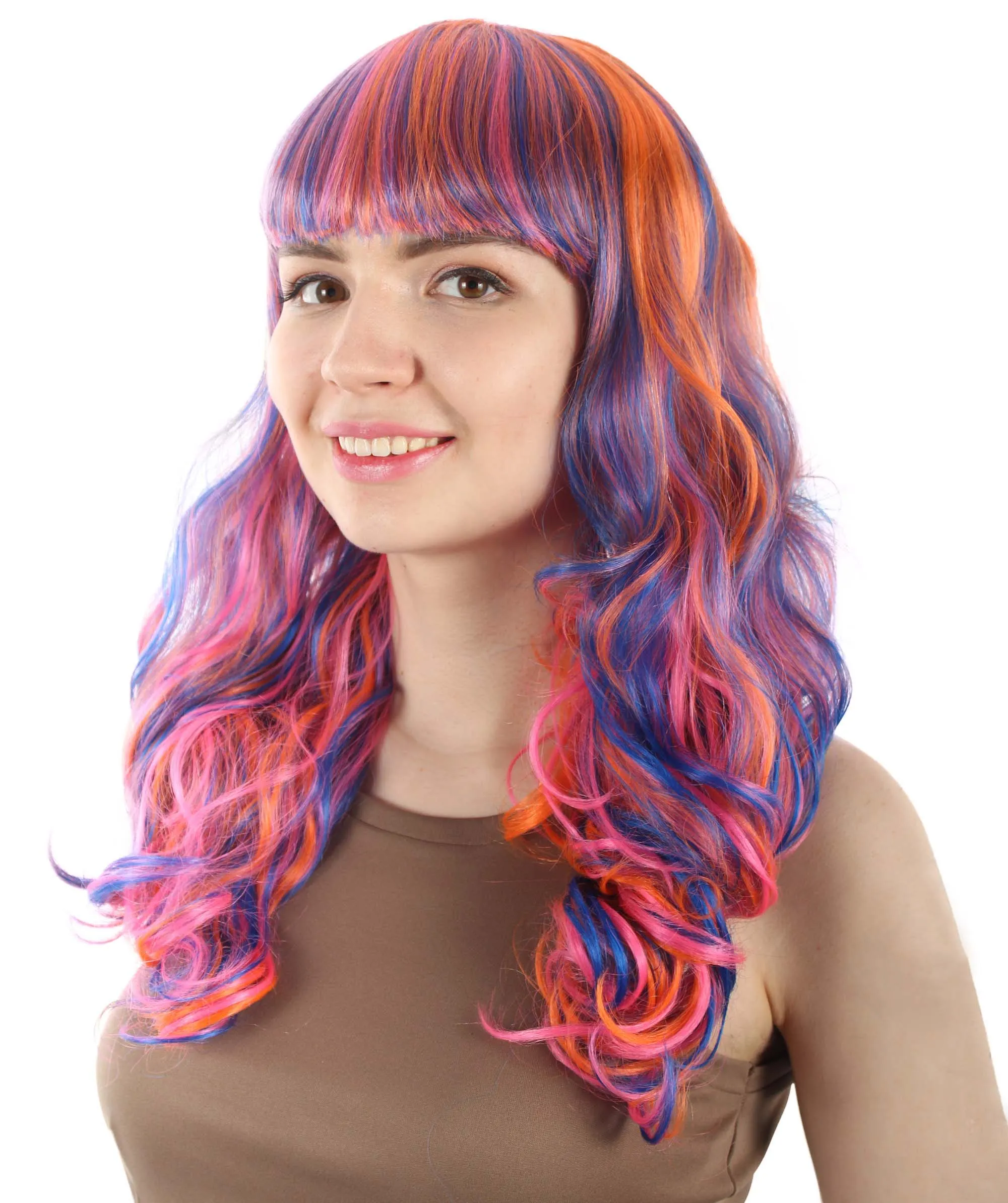 Women's Wig for Cosplay Anti-Hero Girl , Long Curly Party Ready Fancy Cosplay Halloween Wigs , Premium Breathable Capless Cap