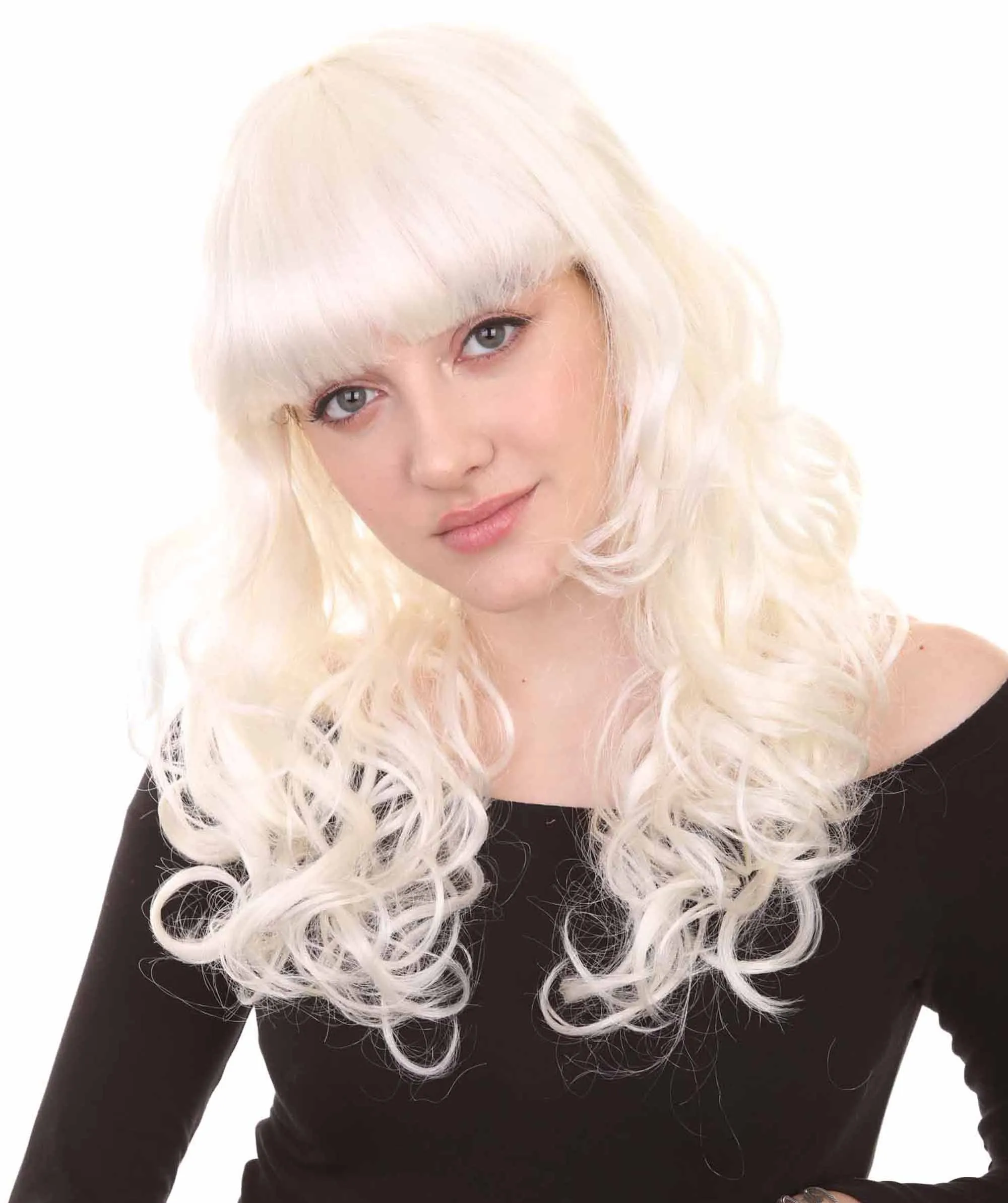 Women's Wig for Cosplay Anti-Hero Girl , Long Curly Party Ready Fancy Cosplay Halloween Wigs , Premium Breathable Capless Cap