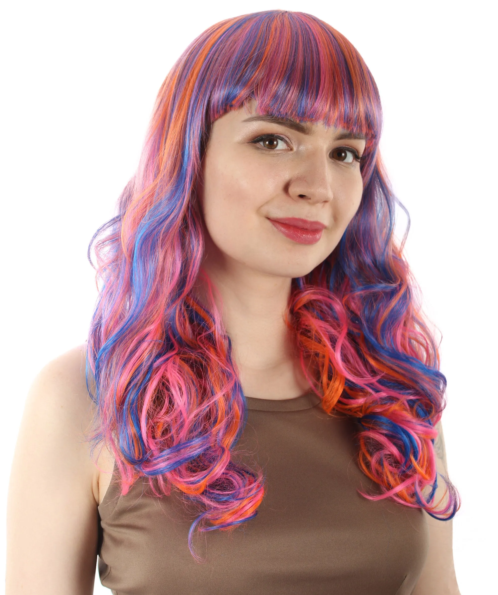 Women's Wig for Cosplay Anti-Hero Girl , Long Curly Party Ready Fancy Cosplay Halloween Wigs , Premium Breathable Capless Cap