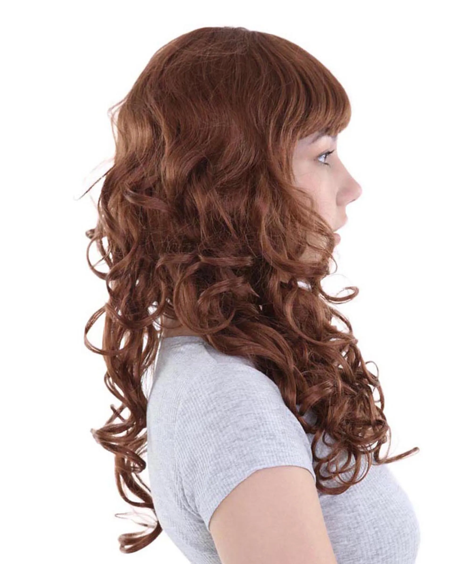 Women's Wig for Cosplay Anti-Hero Girl , Long Curly Party Ready Fancy Cosplay Halloween Wigs , Premium Breathable Capless Cap
